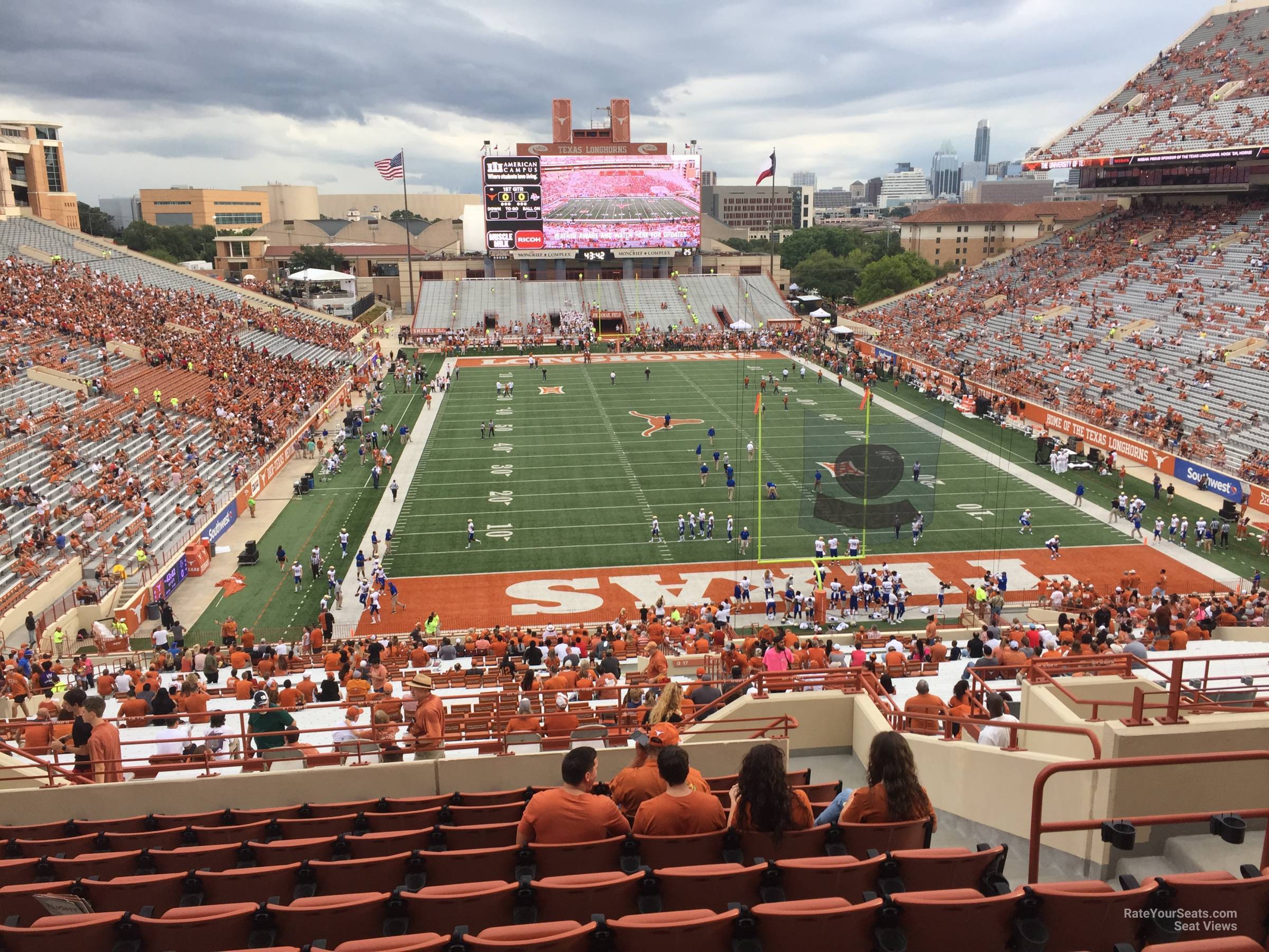 touchdown club 17 seat view  - dkr-texas memorial stadium