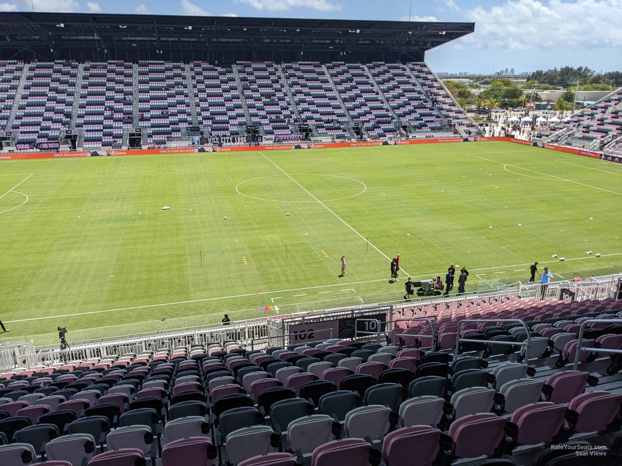section 102, row 20 seat view - chase stadium