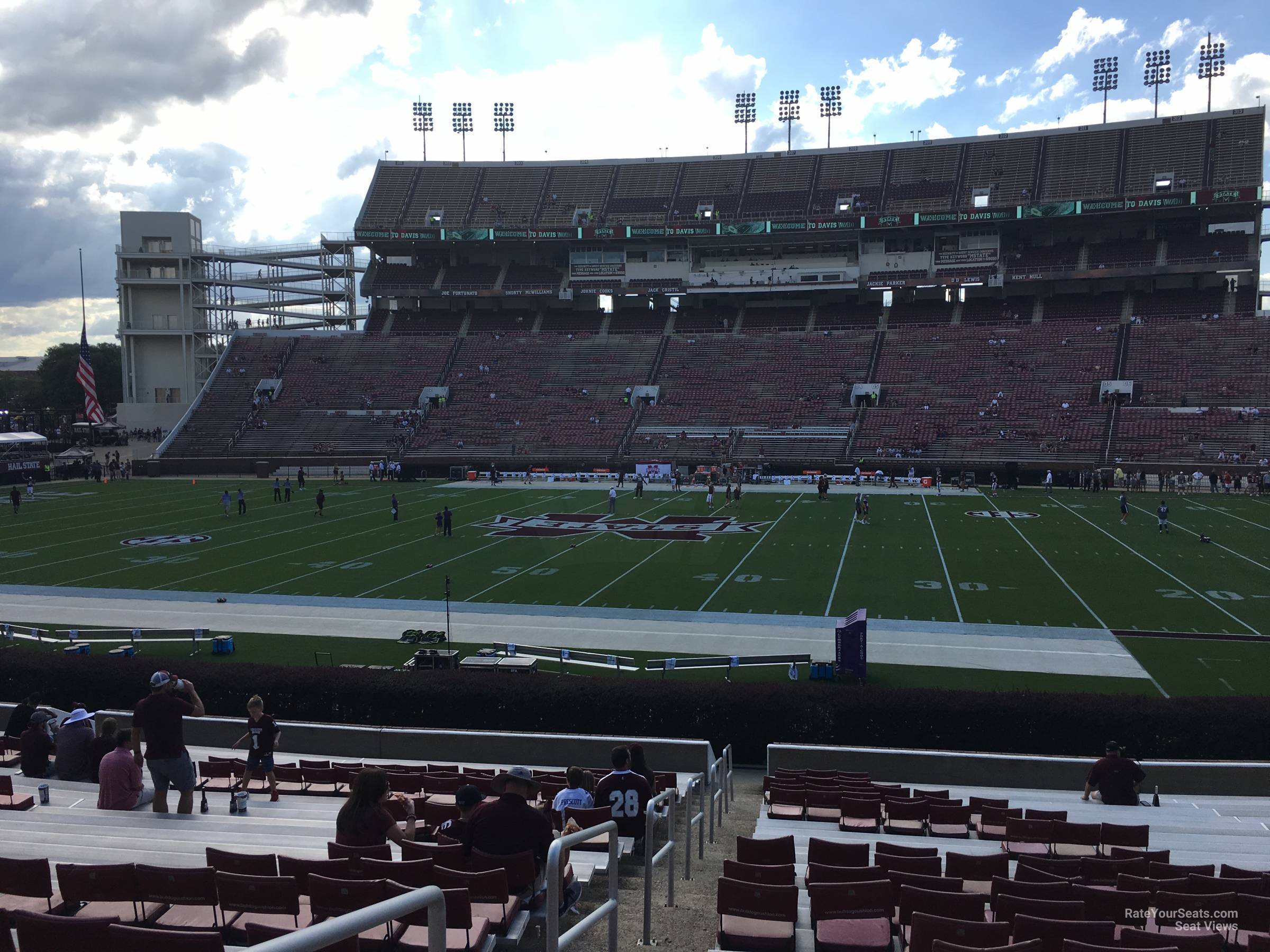 section 19, row 27 seat view  - davis wade stadium