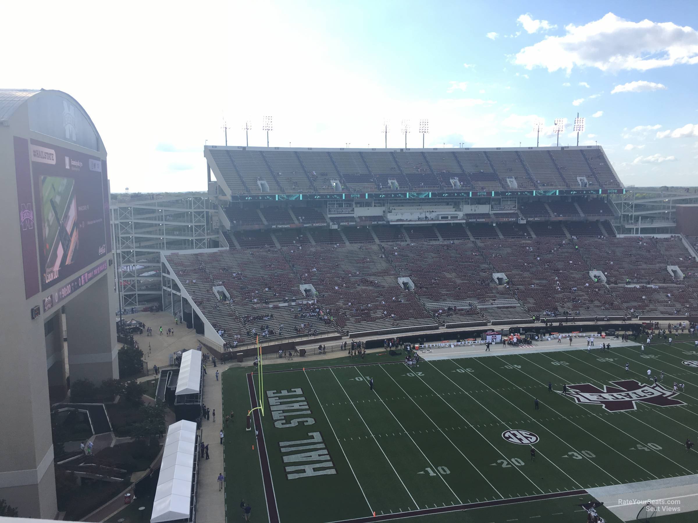 section 340, row 15 seat view  - davis wade stadium