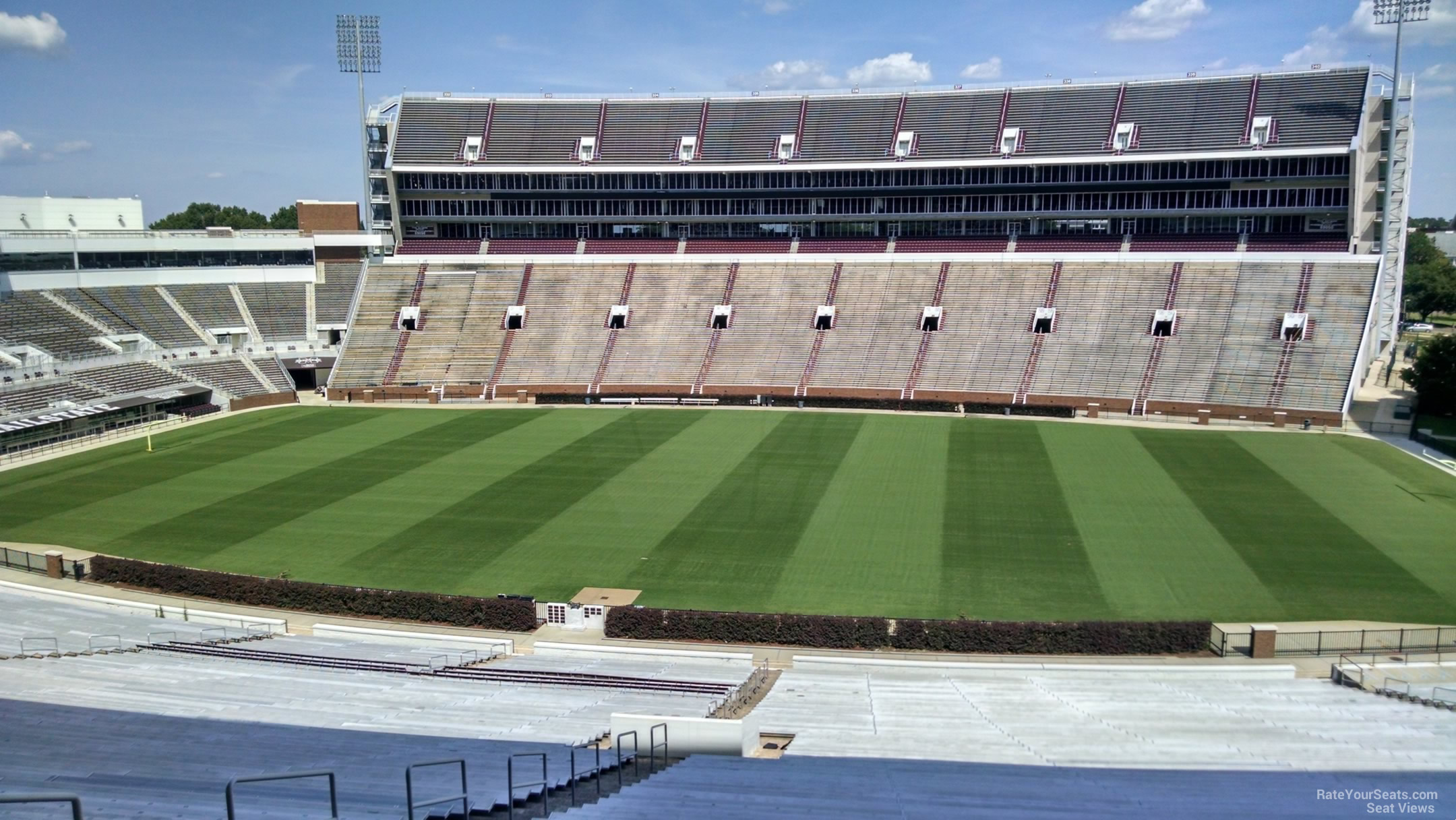 section 105, row 64 seat view  - davis wade stadium