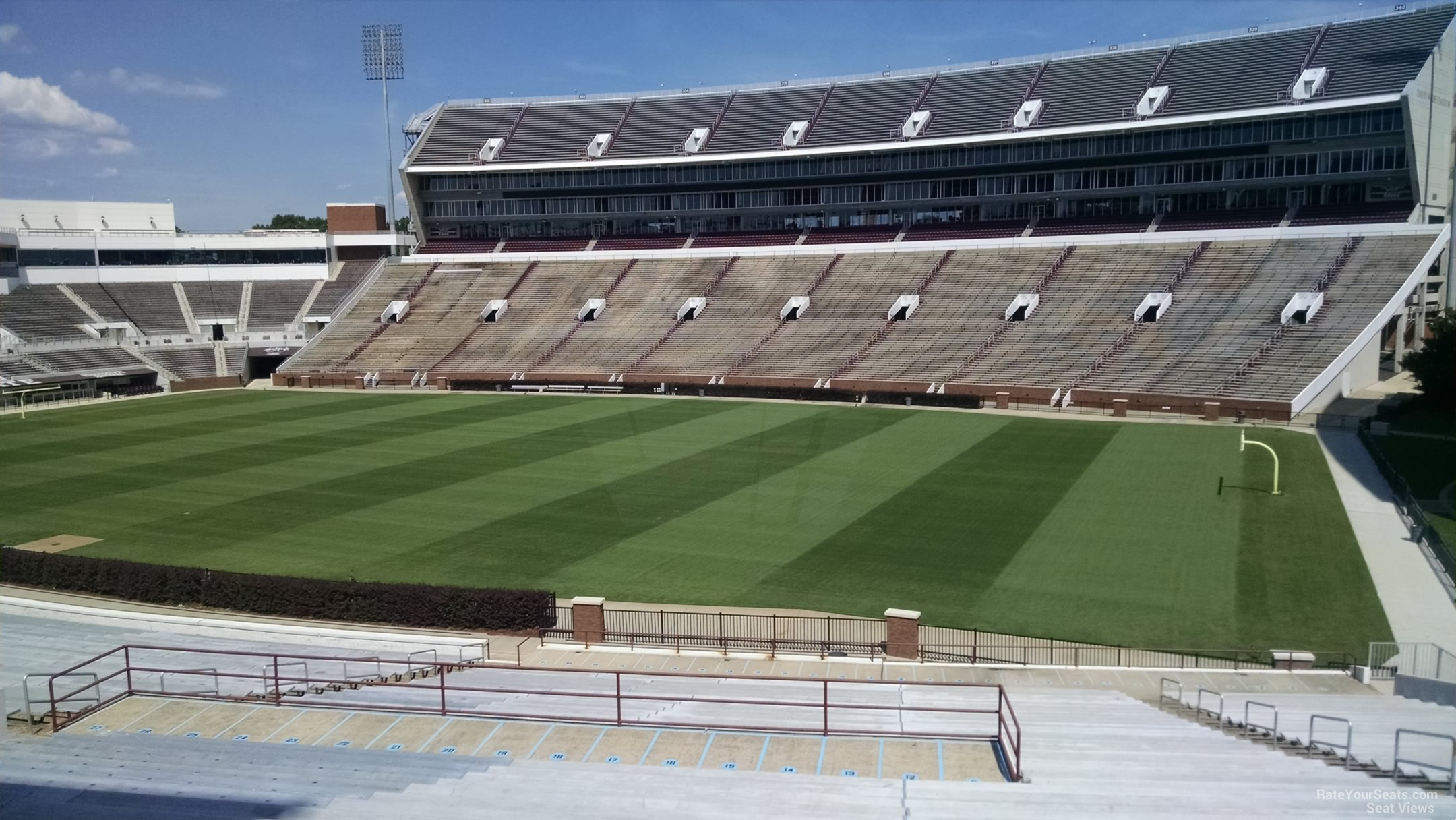 section 02, row 40 seat view - davis wade stadium