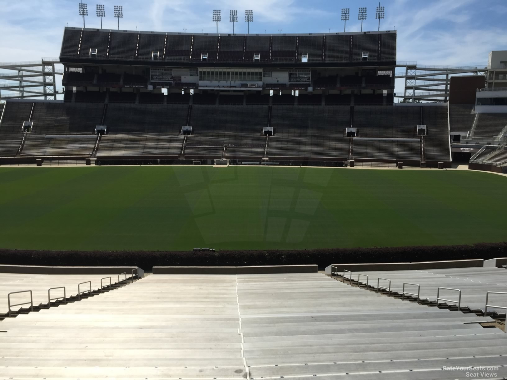 section 20, row 44 seat view  - davis wade stadium
