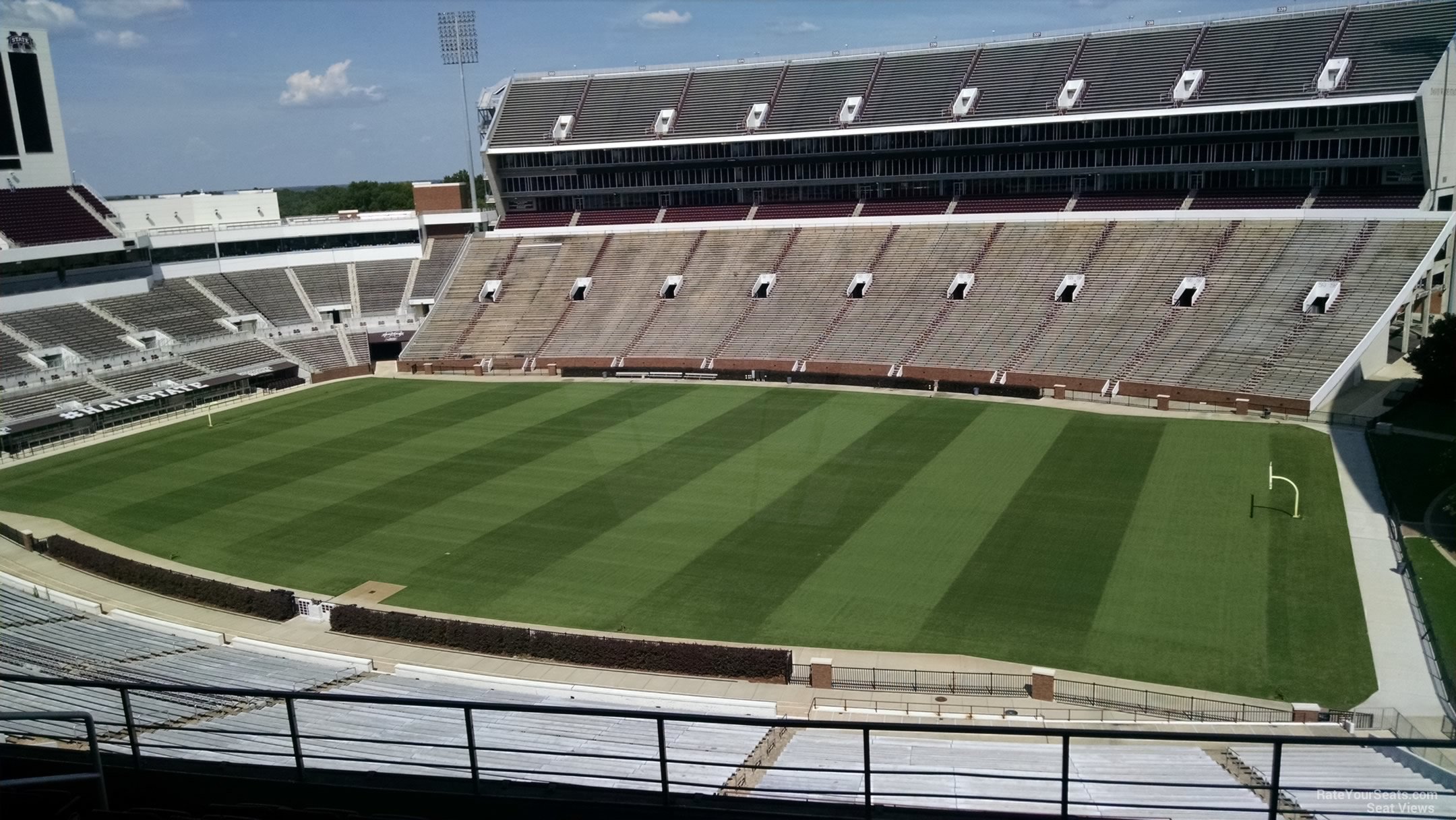 section 201, row 8 seat view  - davis wade stadium