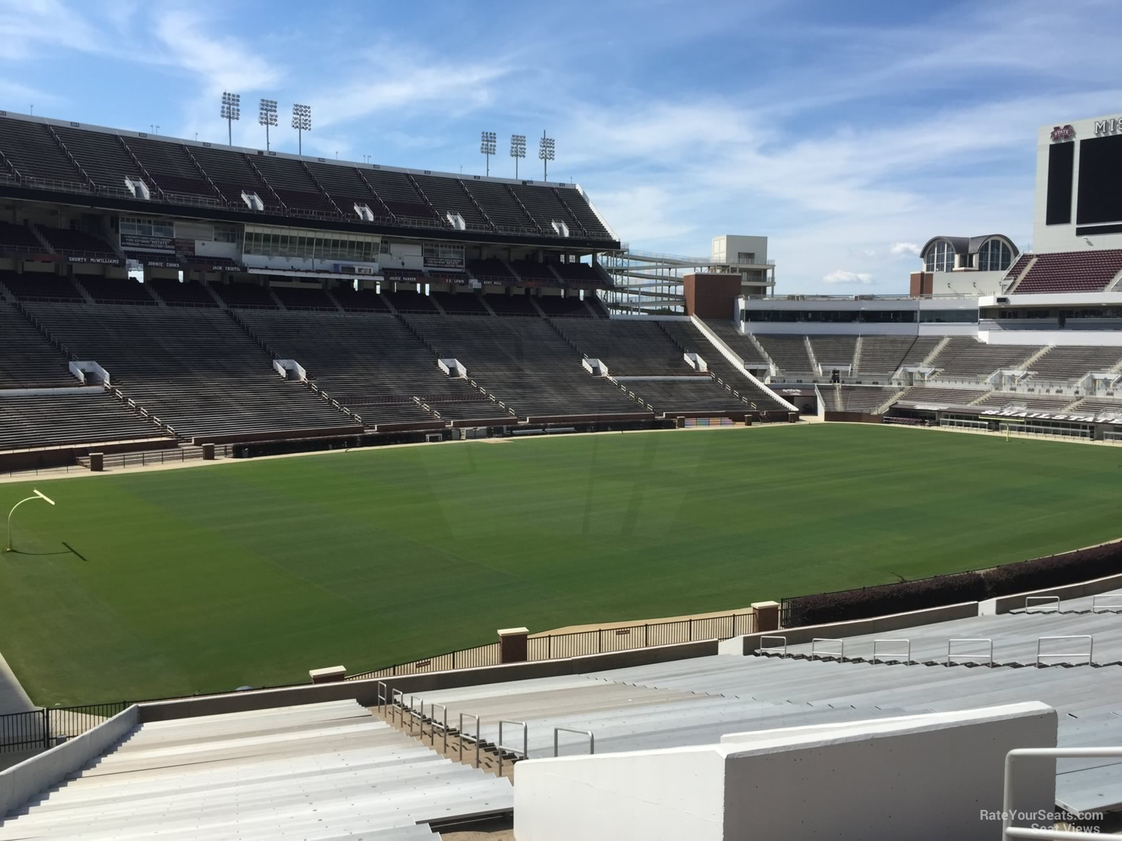 section 25, row 44 seat view  - davis wade stadium