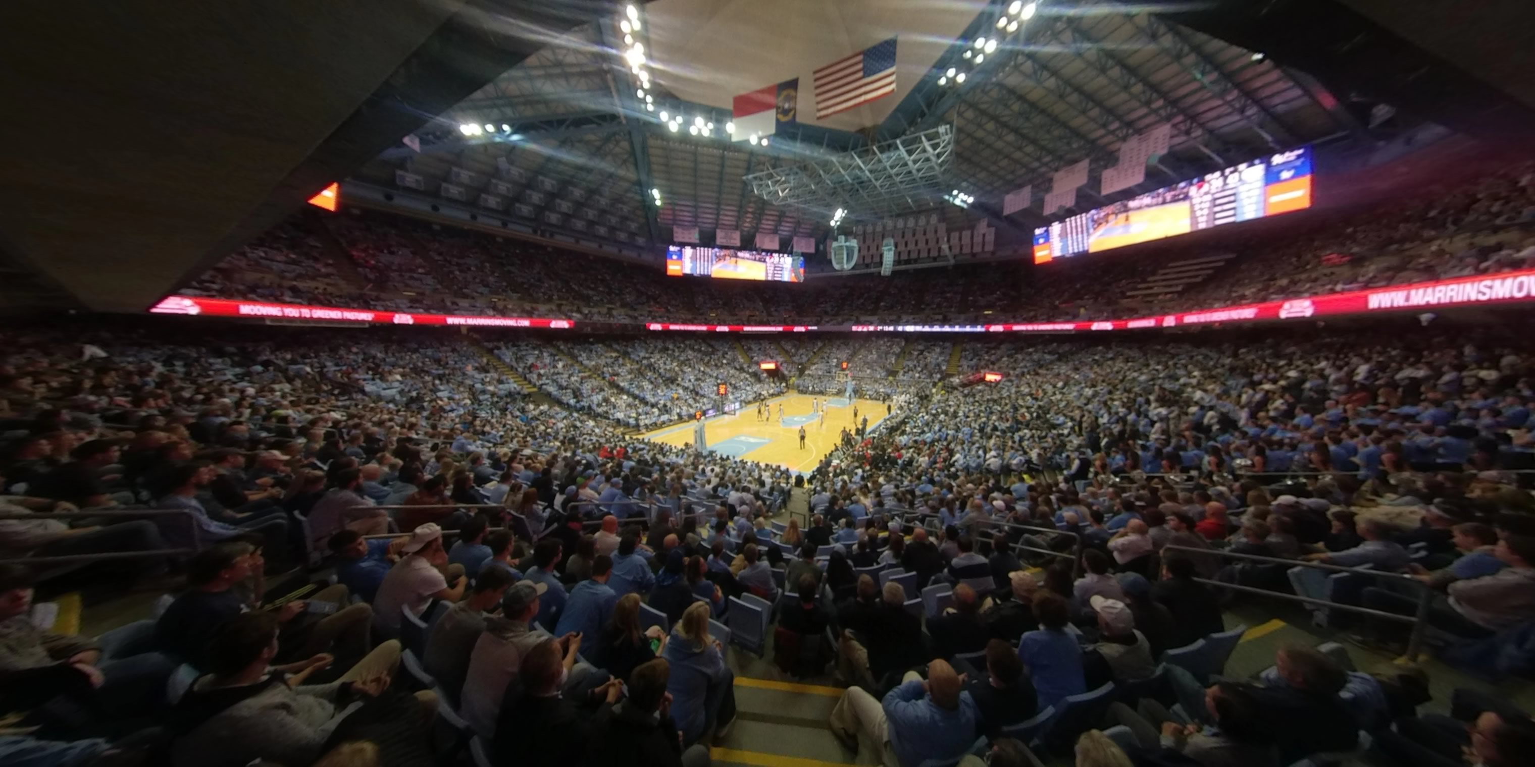 section 102 panoramic seat view  - dean smith center