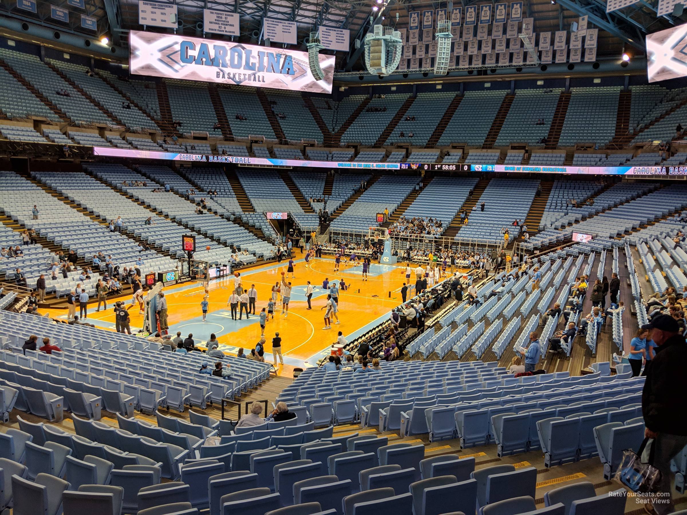 section 103, row z seat view  - dean smith center