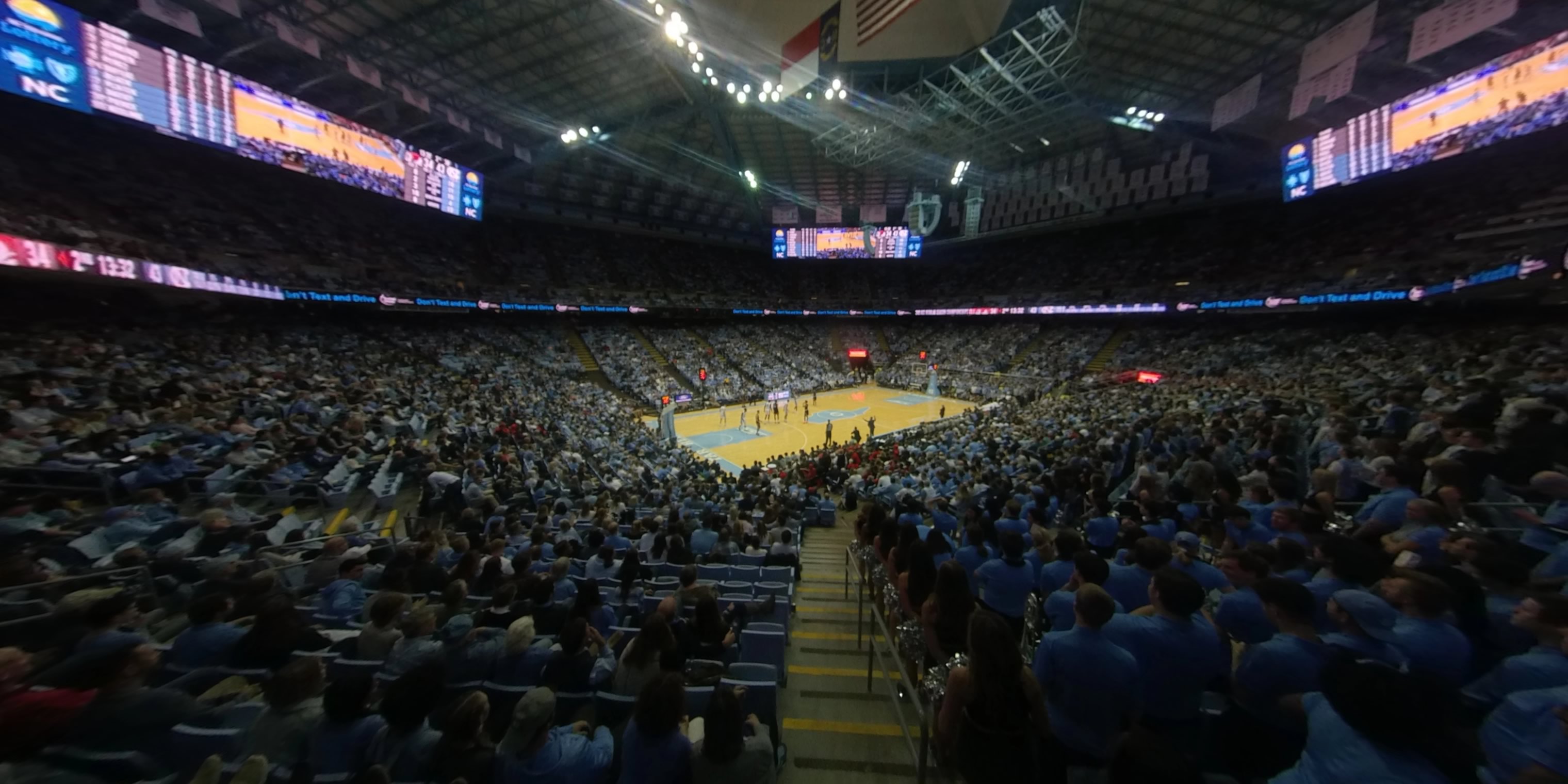 section 104 panoramic seat view  - dean smith center