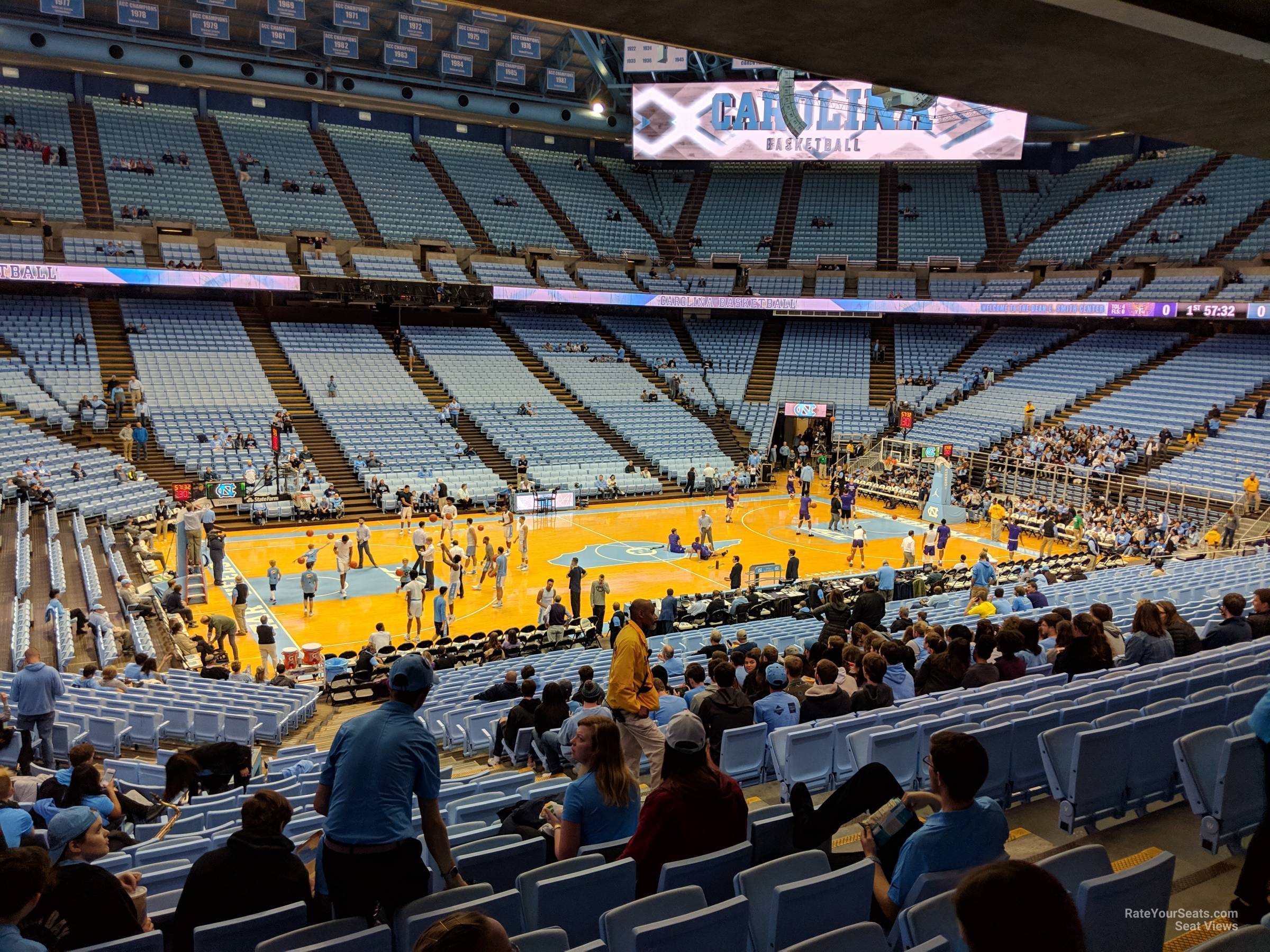 section 106, row z seat view  - dean smith center