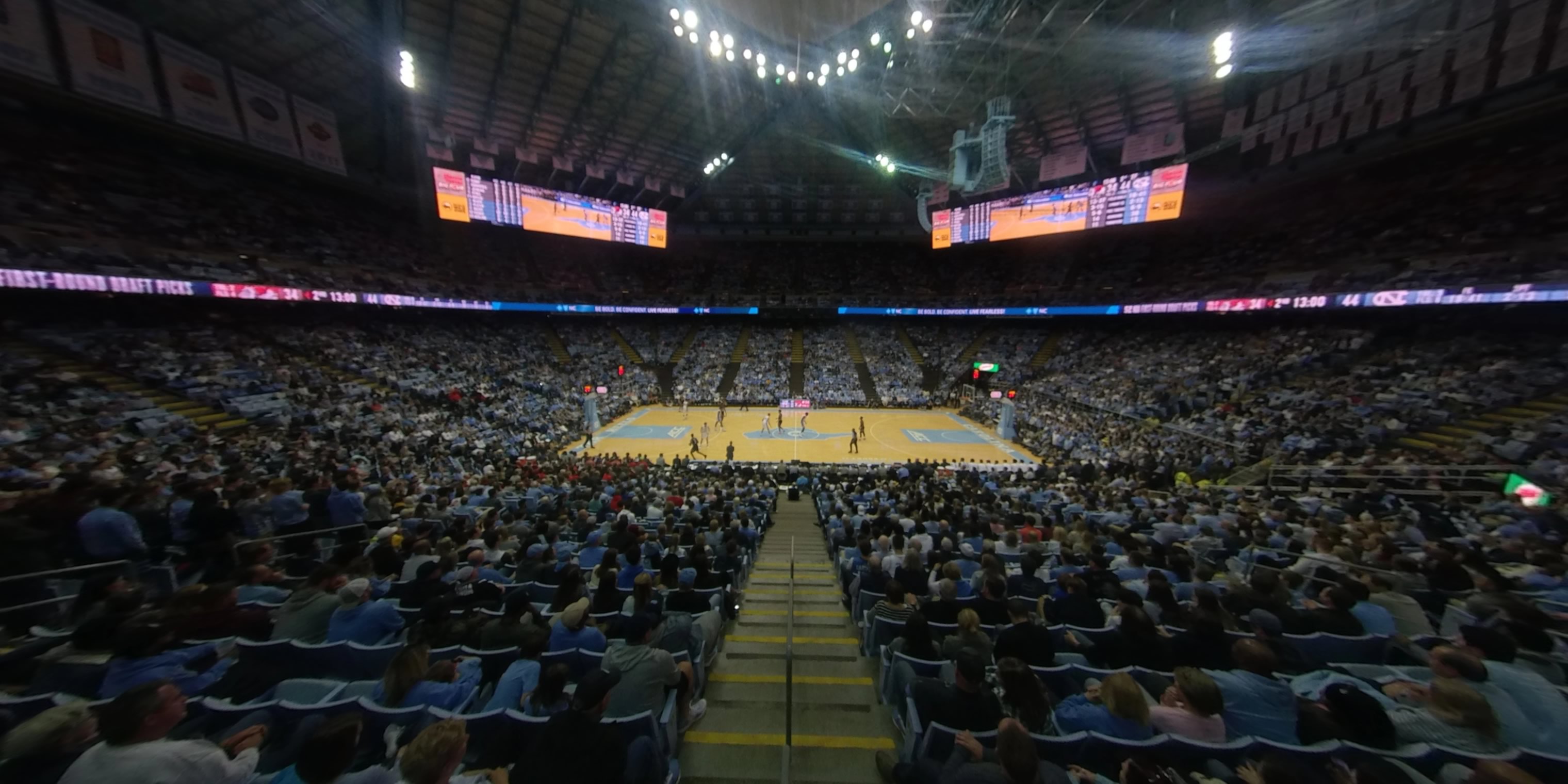 section 108 panoramic seat view  - dean smith center