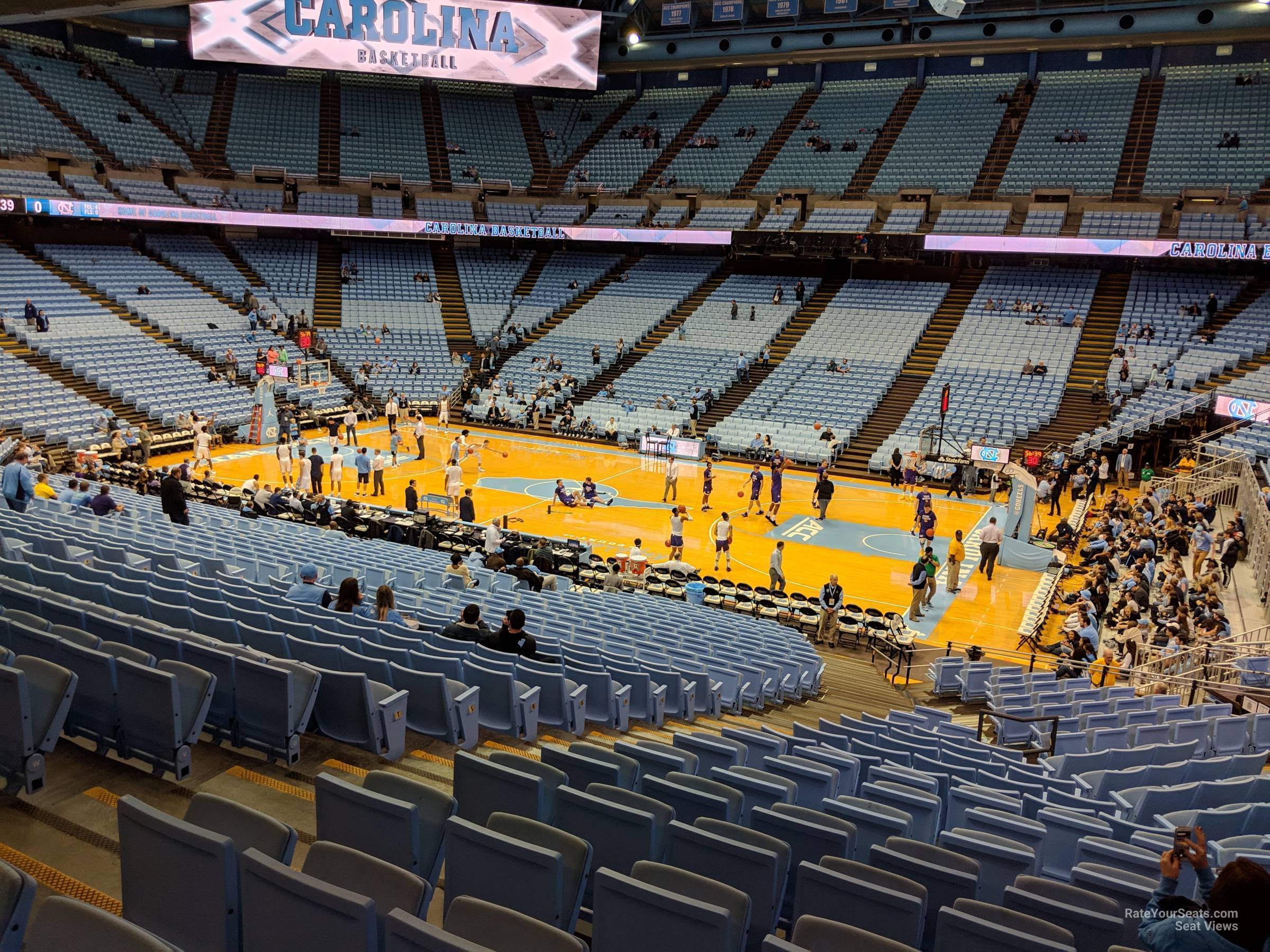 section 111, row z seat view  - dean smith center
