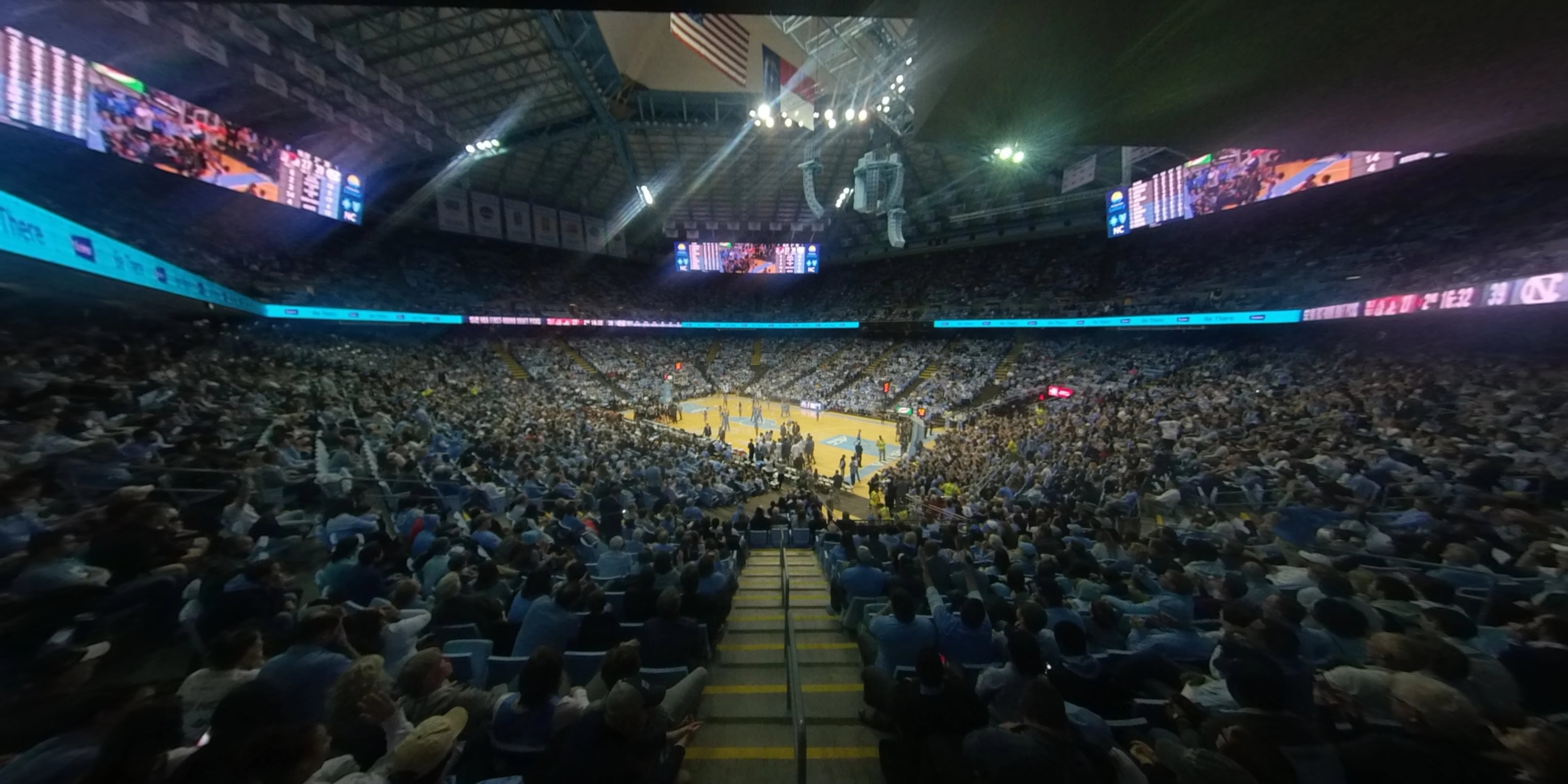section 112 panoramic seat view  - dean smith center