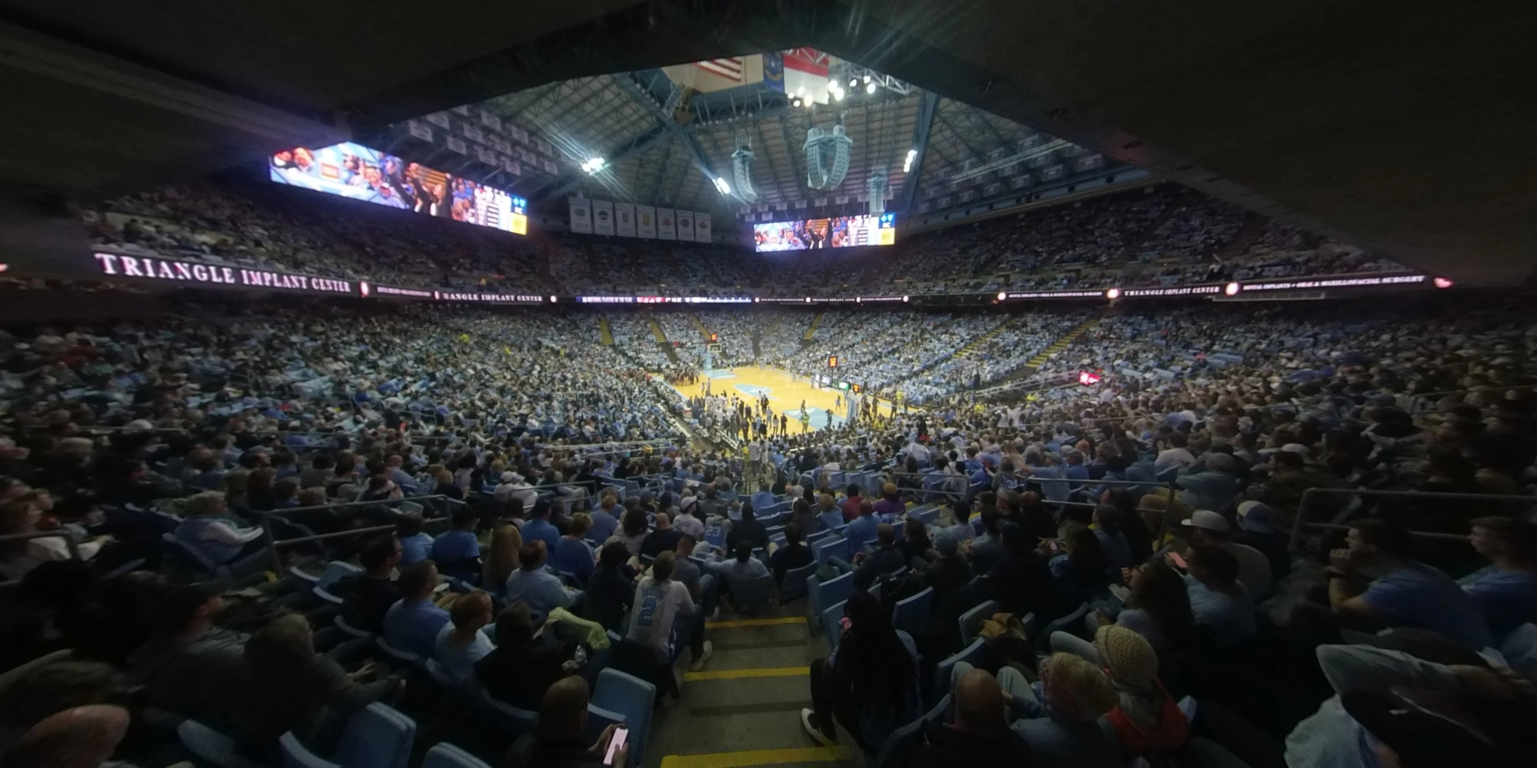 section 114 panoramic seat view  - dean smith center