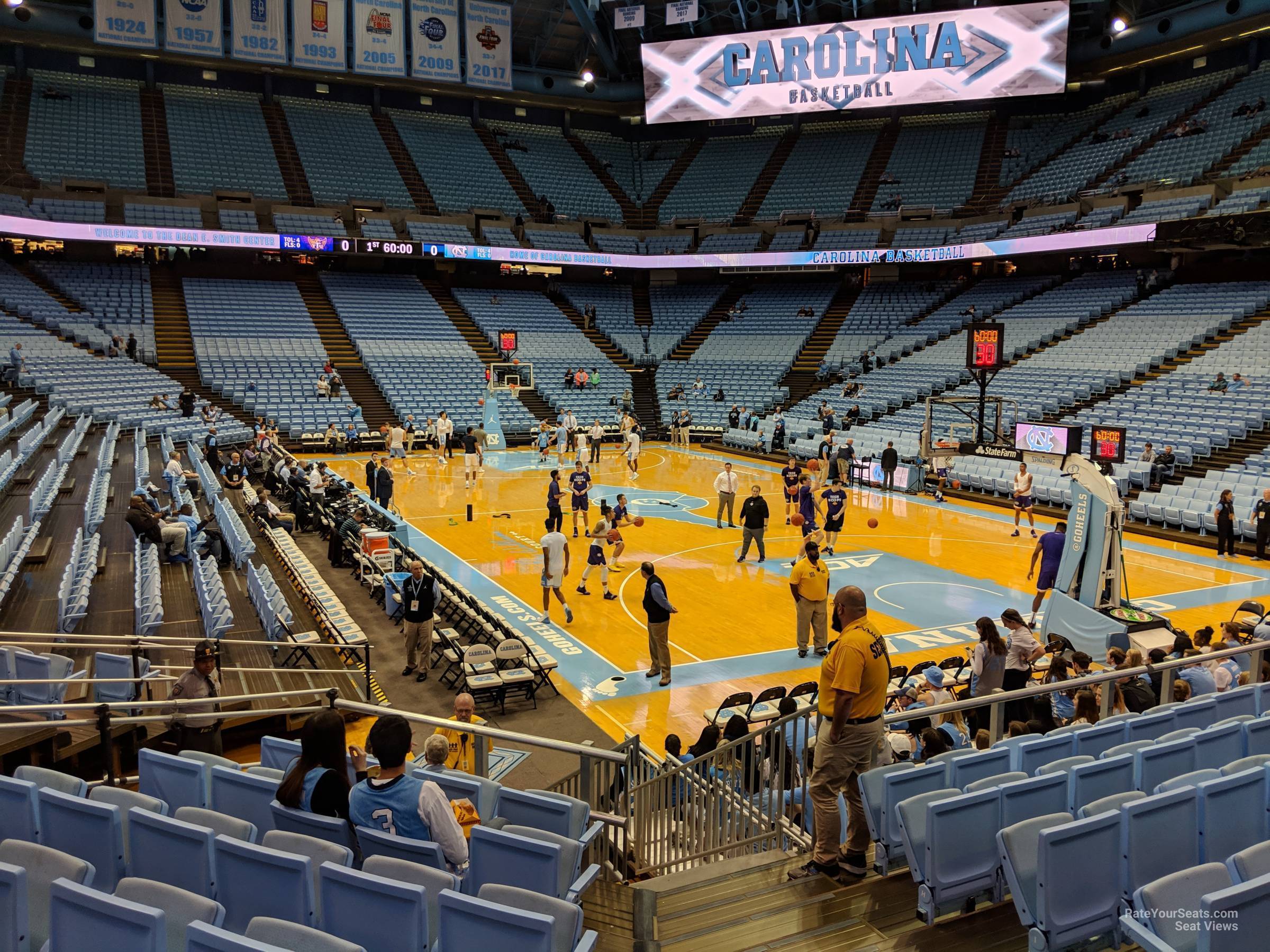section 115, row m seat view  - dean smith center