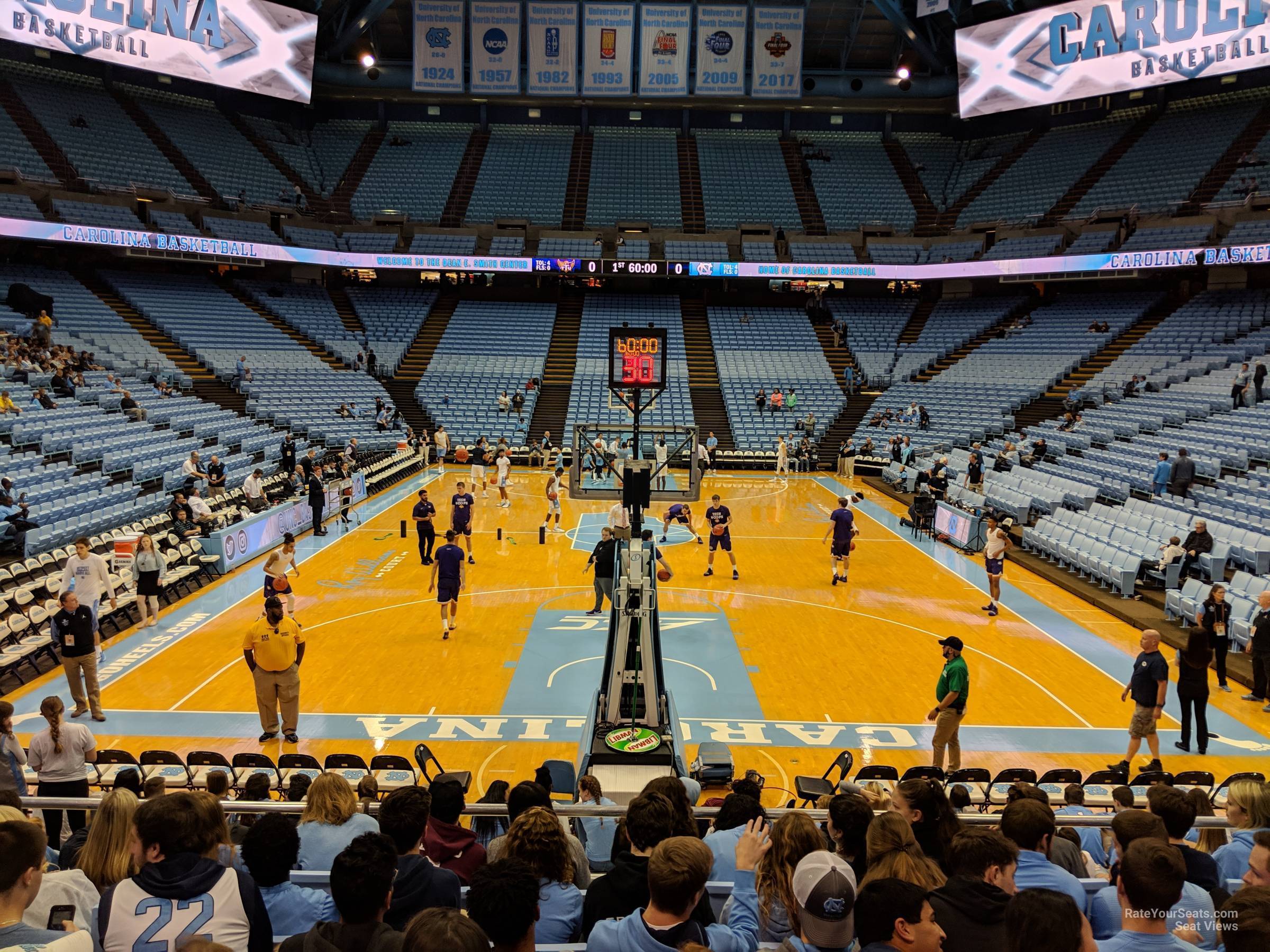 section 117, row m seat view  - dean smith center
