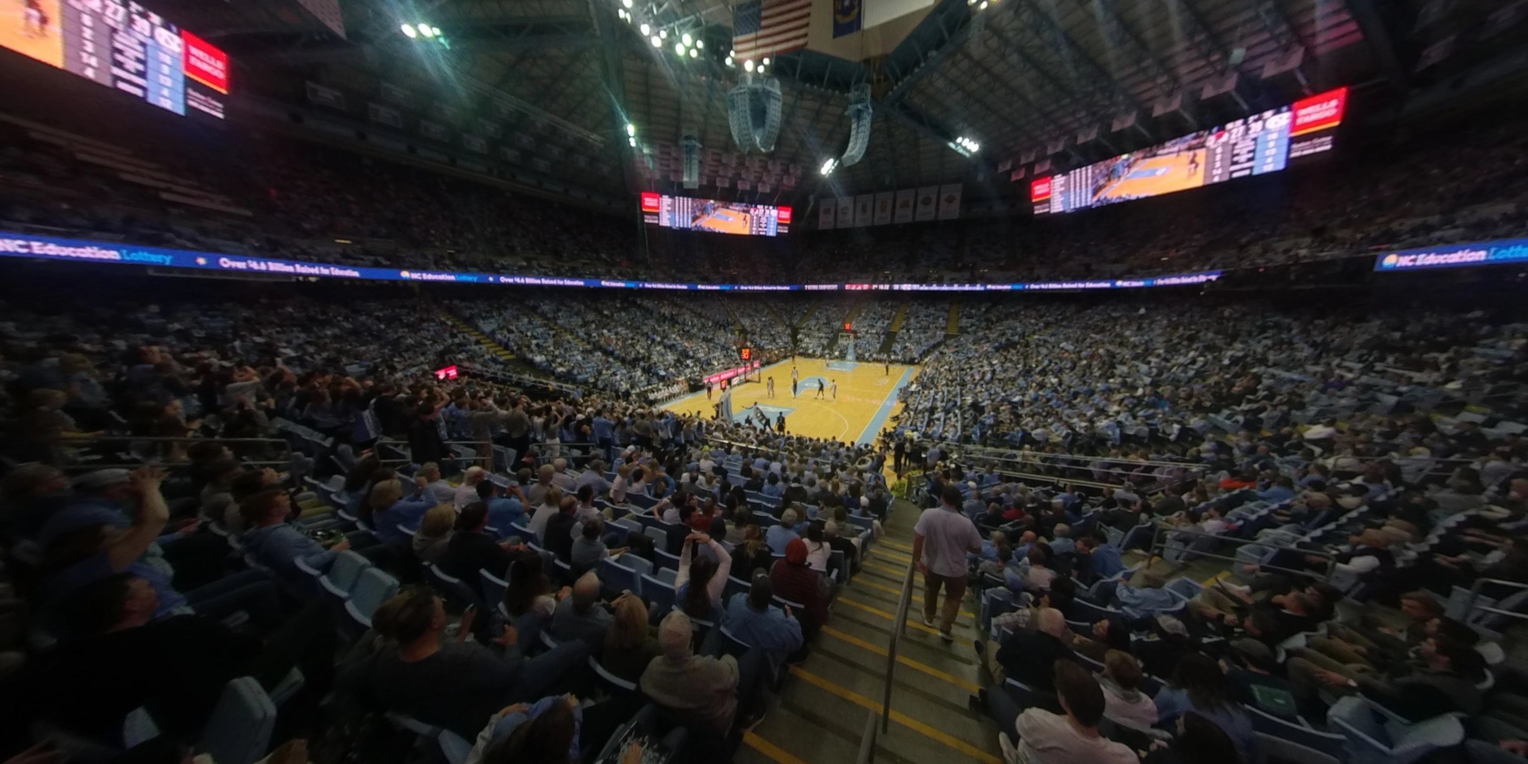 section 118 panoramic seat view  - dean smith center