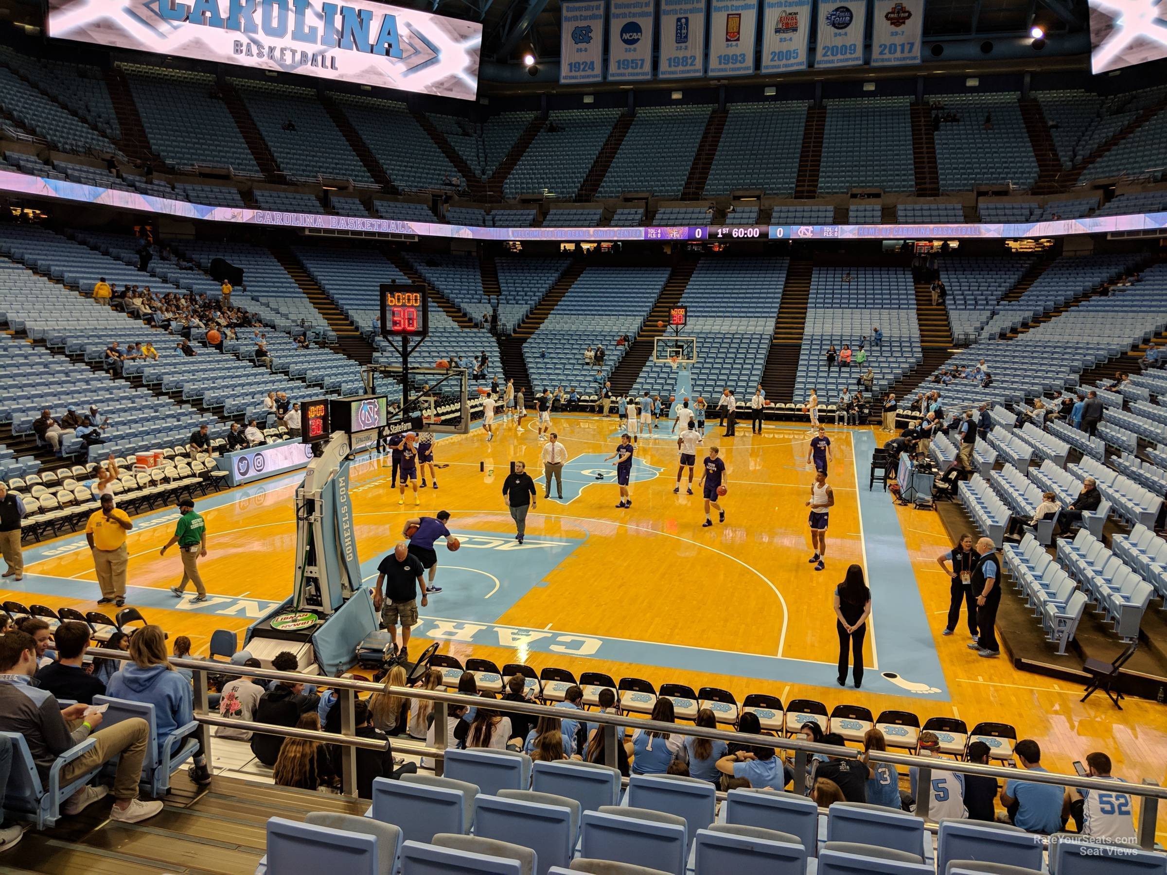 section 118, row m seat view  - dean smith center