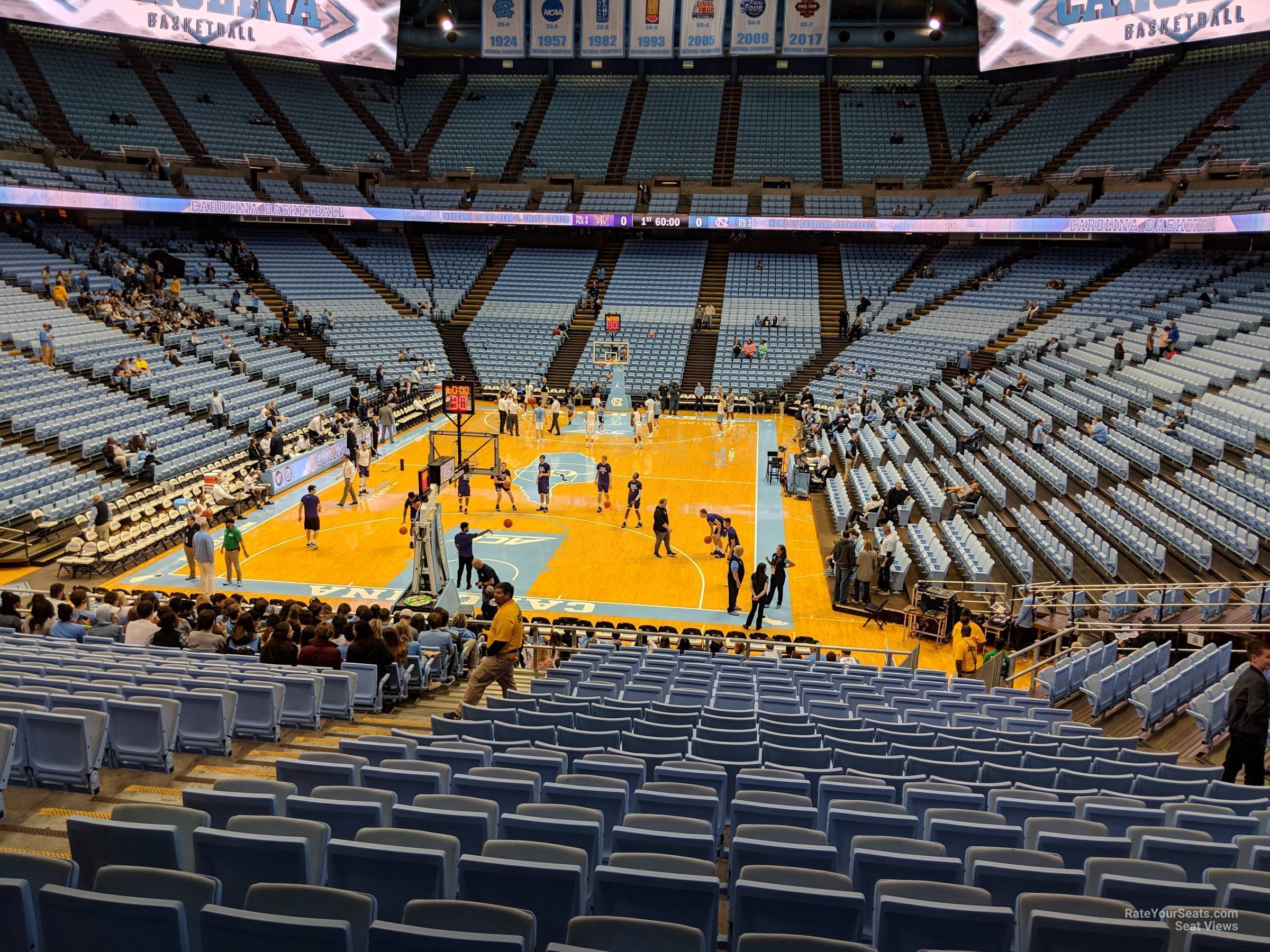 section 118, row z seat view  - dean smith center