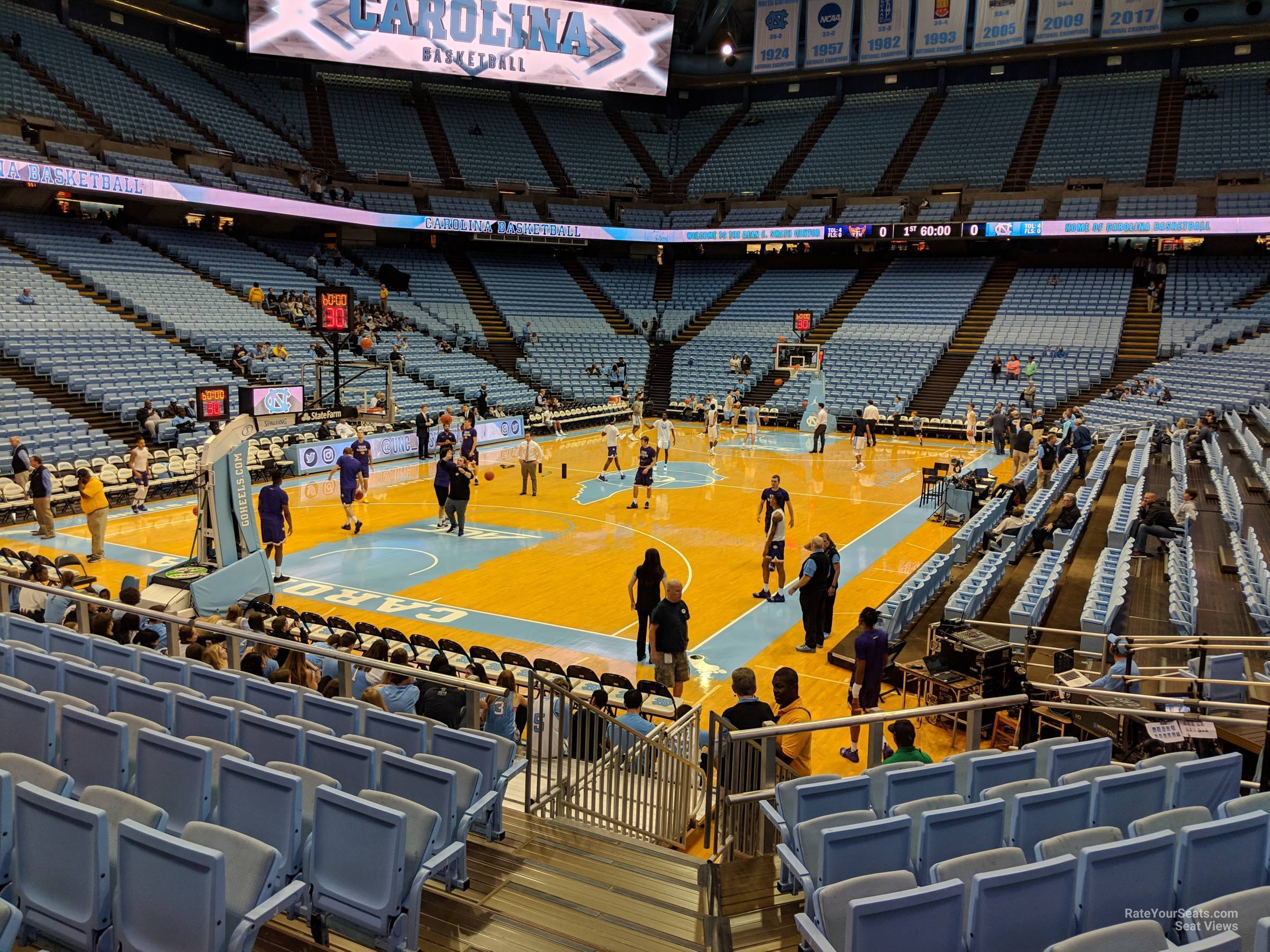 section 119, row m seat view  - dean smith center