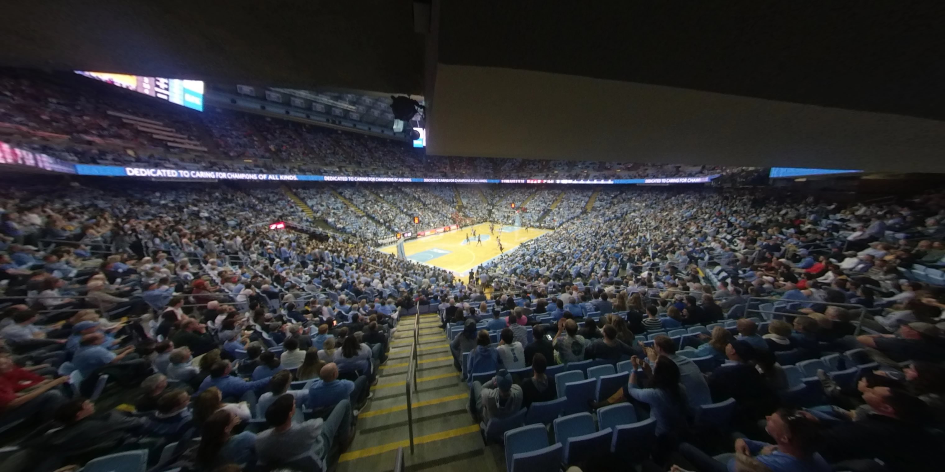 section 120 panoramic seat view  - dean smith center