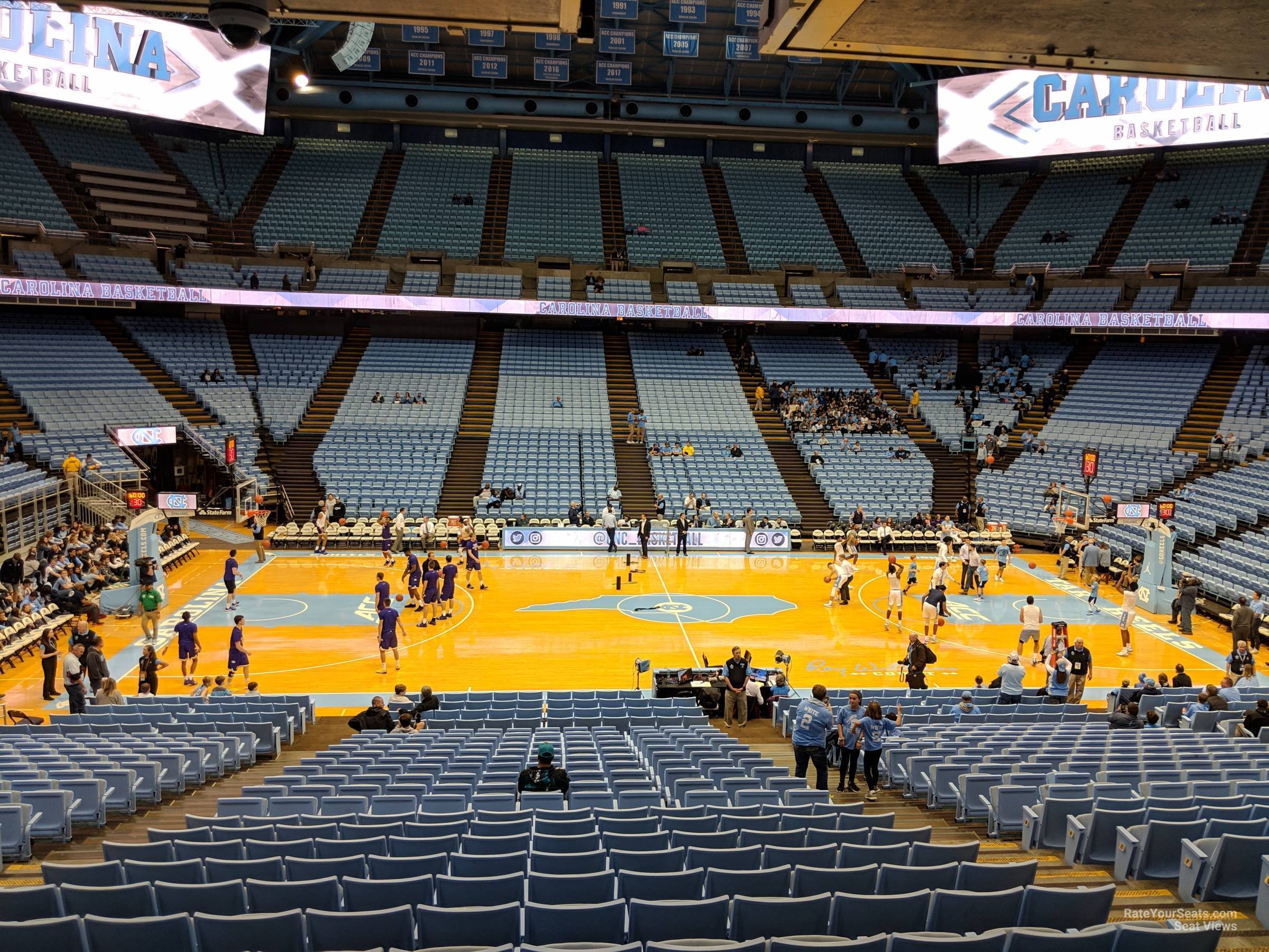 section 125, row z seat view - dean smith center