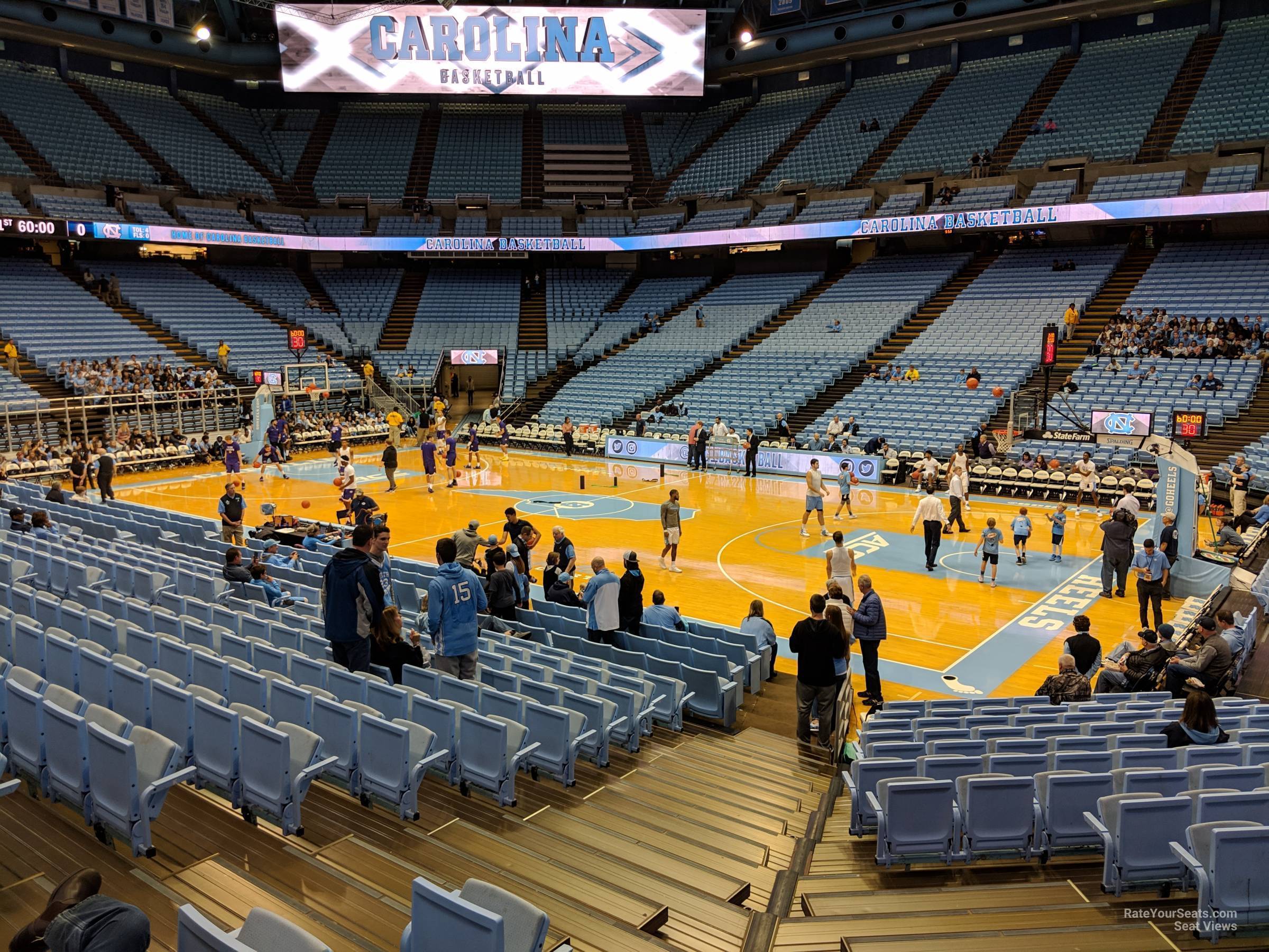 section 129, row o seat view  - dean smith center