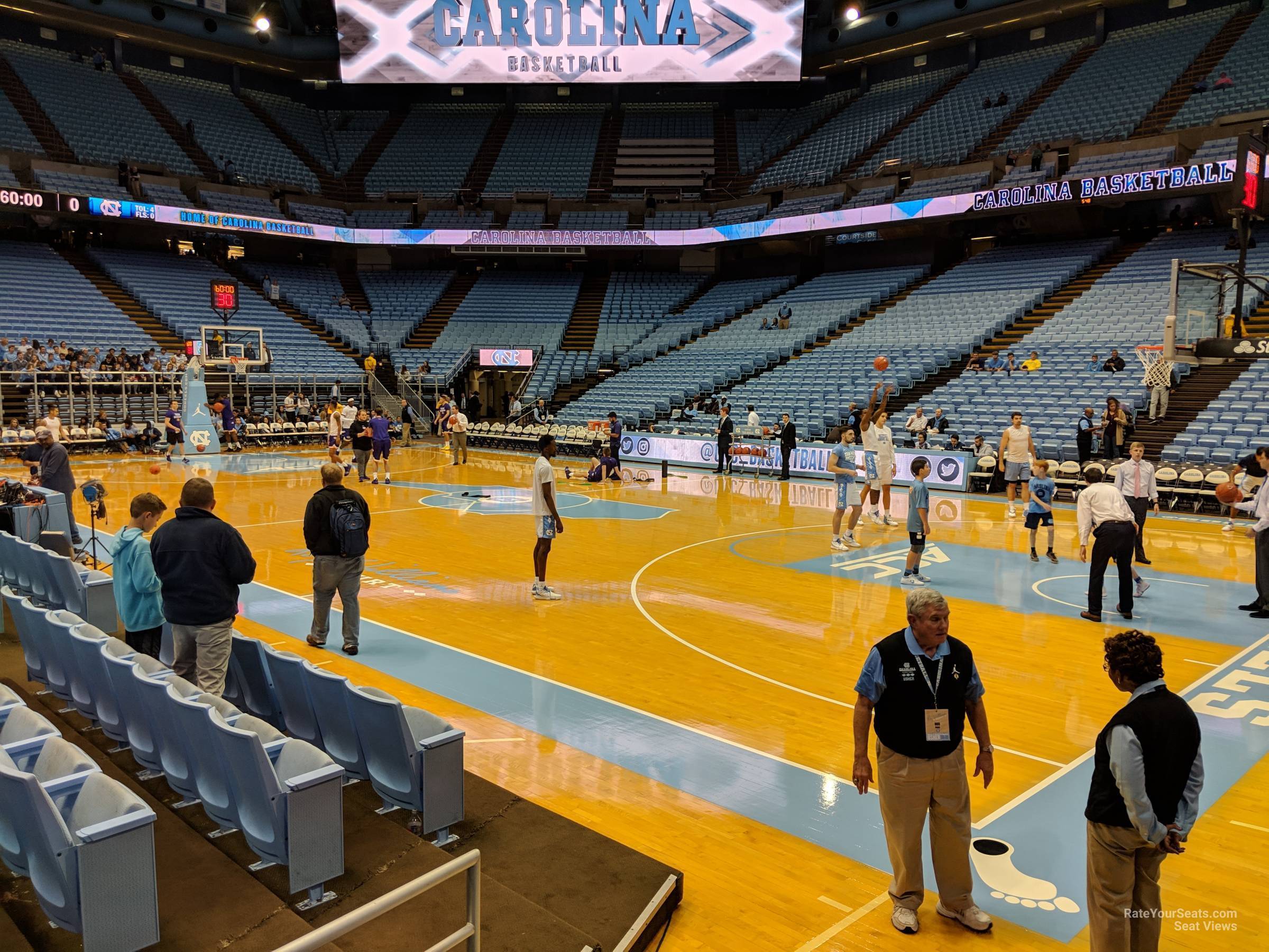 section 130, row e seat view  - dean smith center