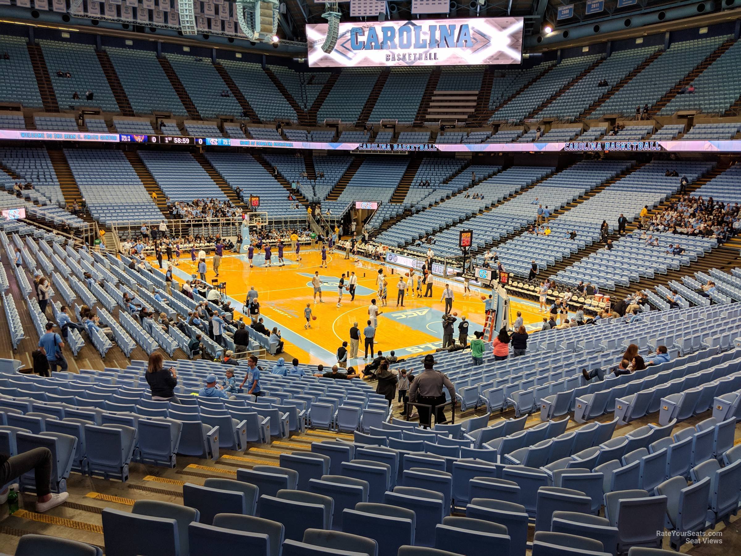 section 131, row z seat view  - dean smith center