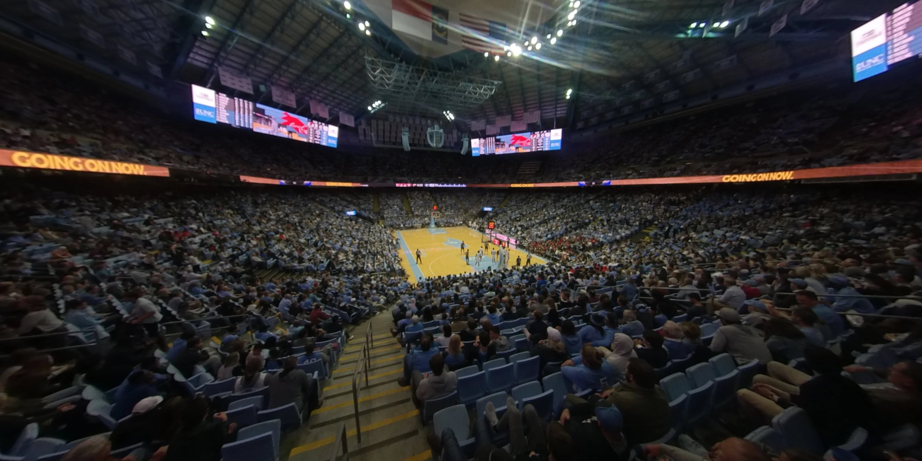 section 132 panoramic seat view  - dean smith center
