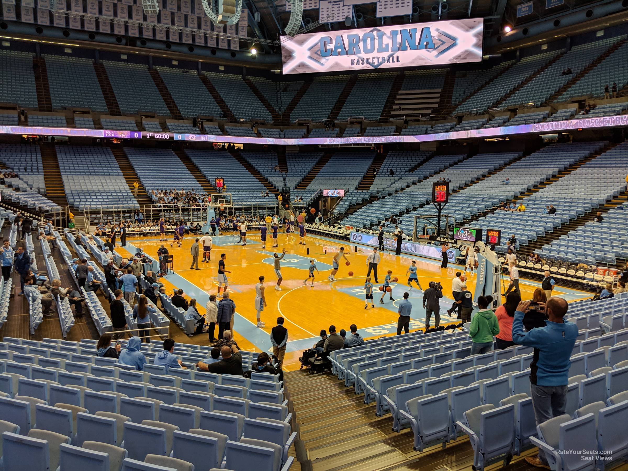 section 132, row o seat view  - dean smith center