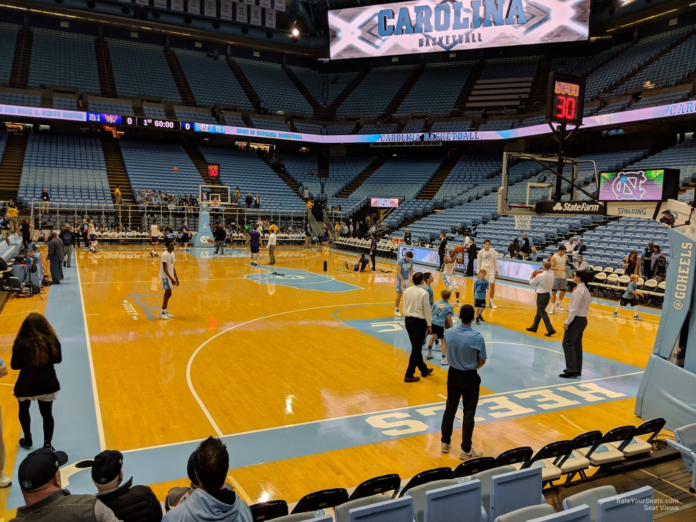 section 133, row e seat view  - dean smith center