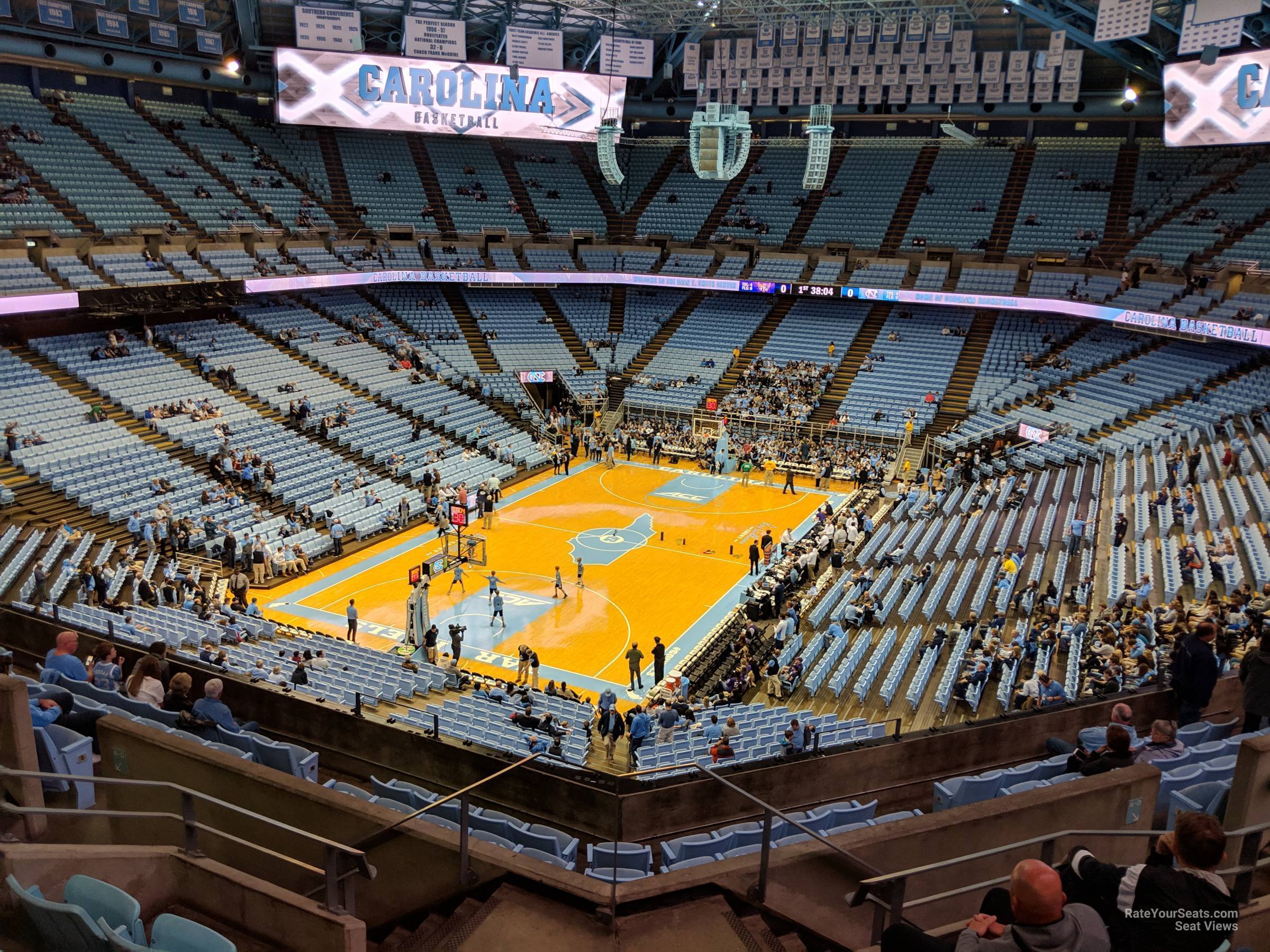 section 202a, row i seat view  - dean smith center