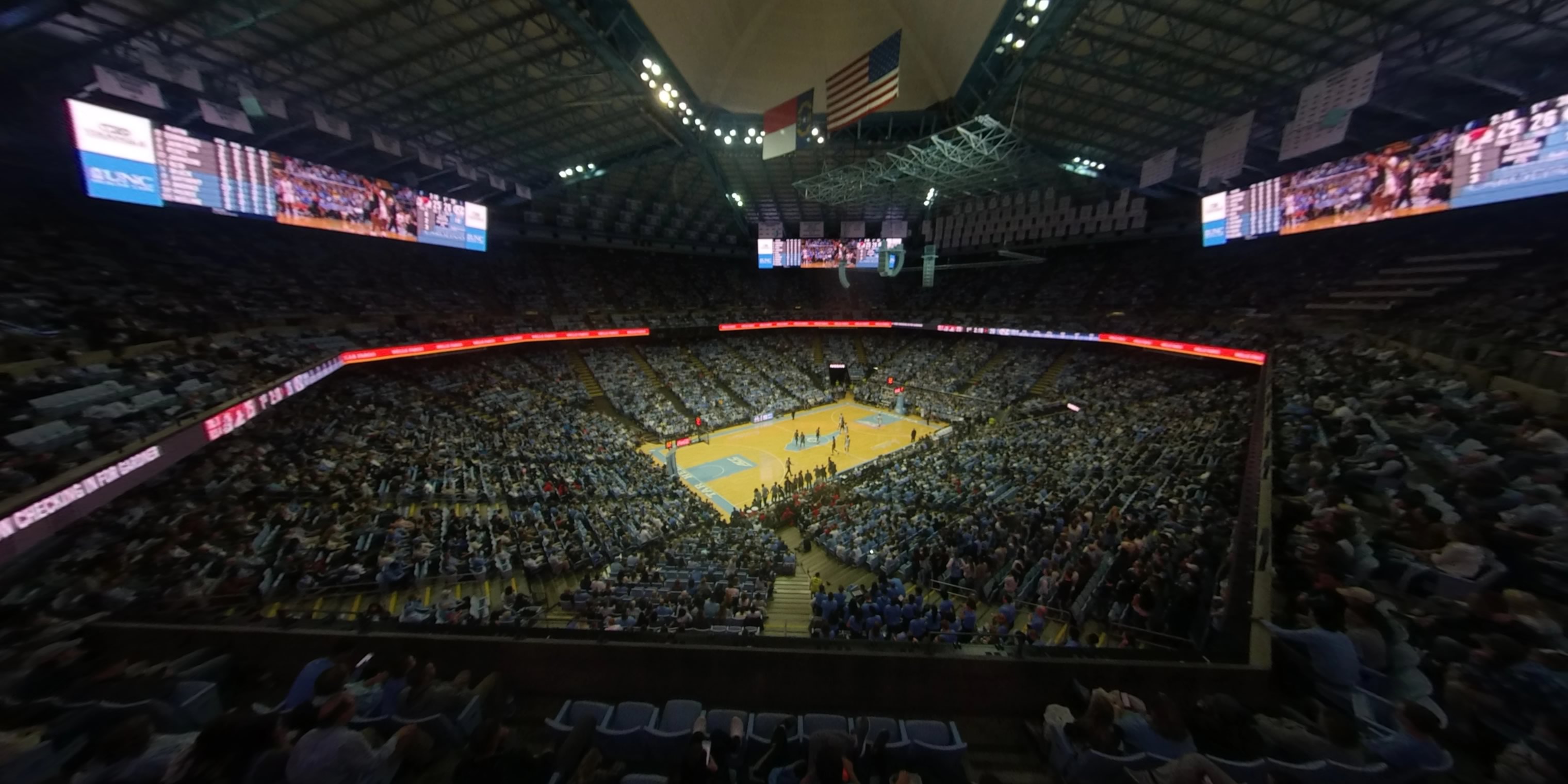section 204 panoramic seat view  - dean smith center
