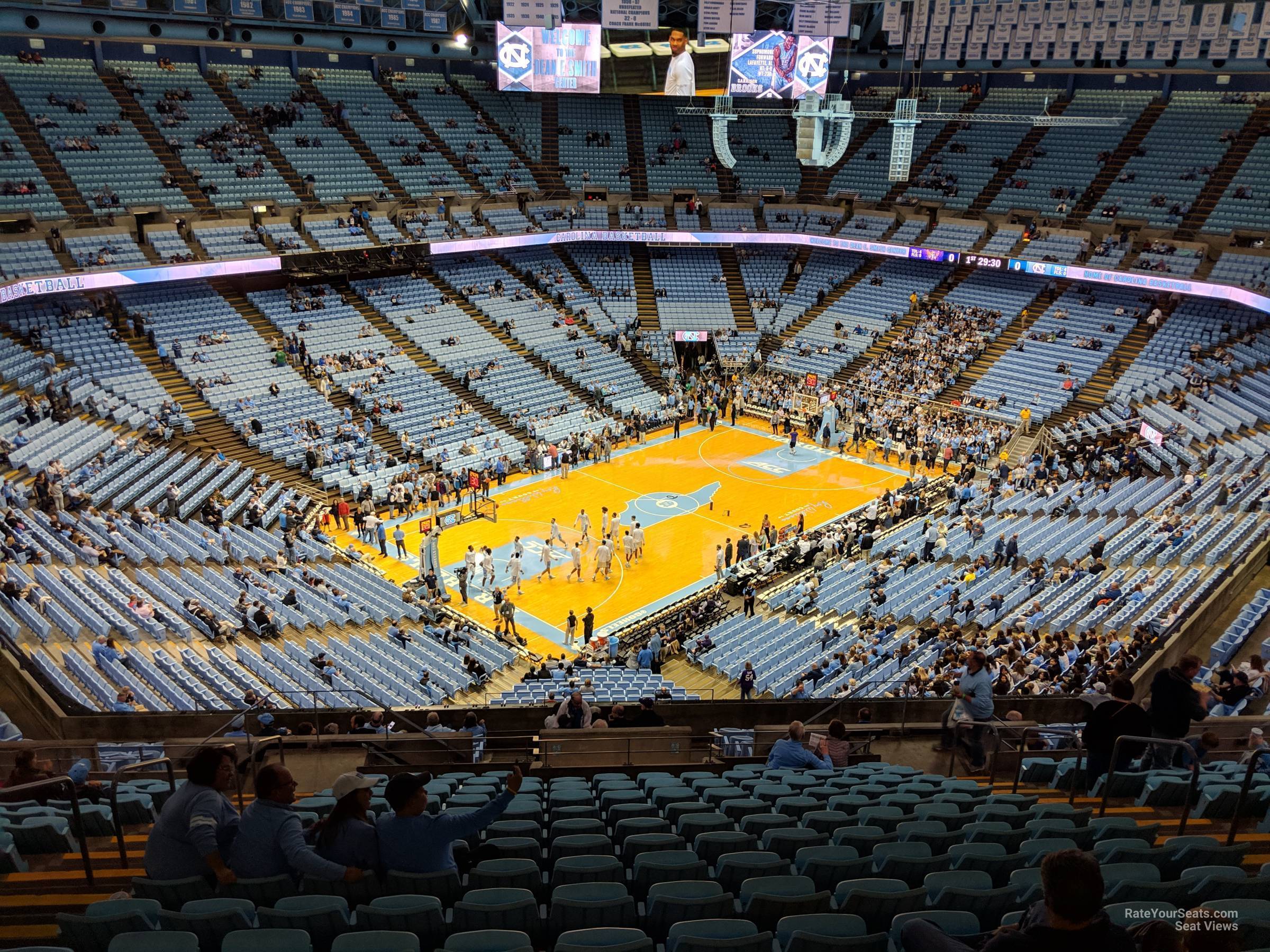 section 204, row s seat view  - dean smith center