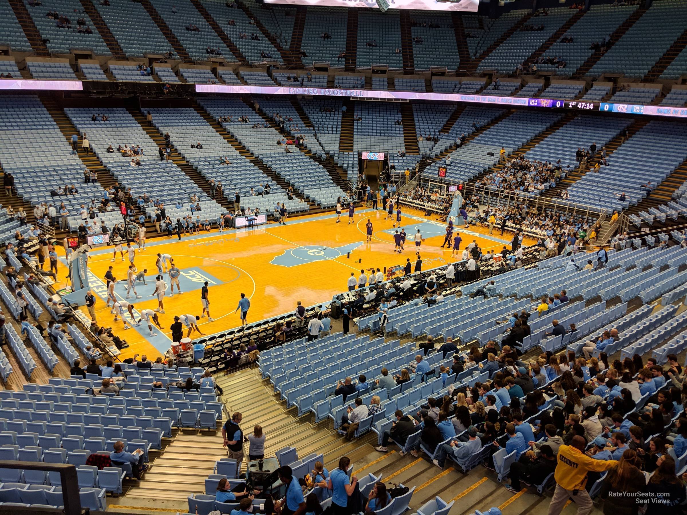 section 205, row c seat view  - dean smith center