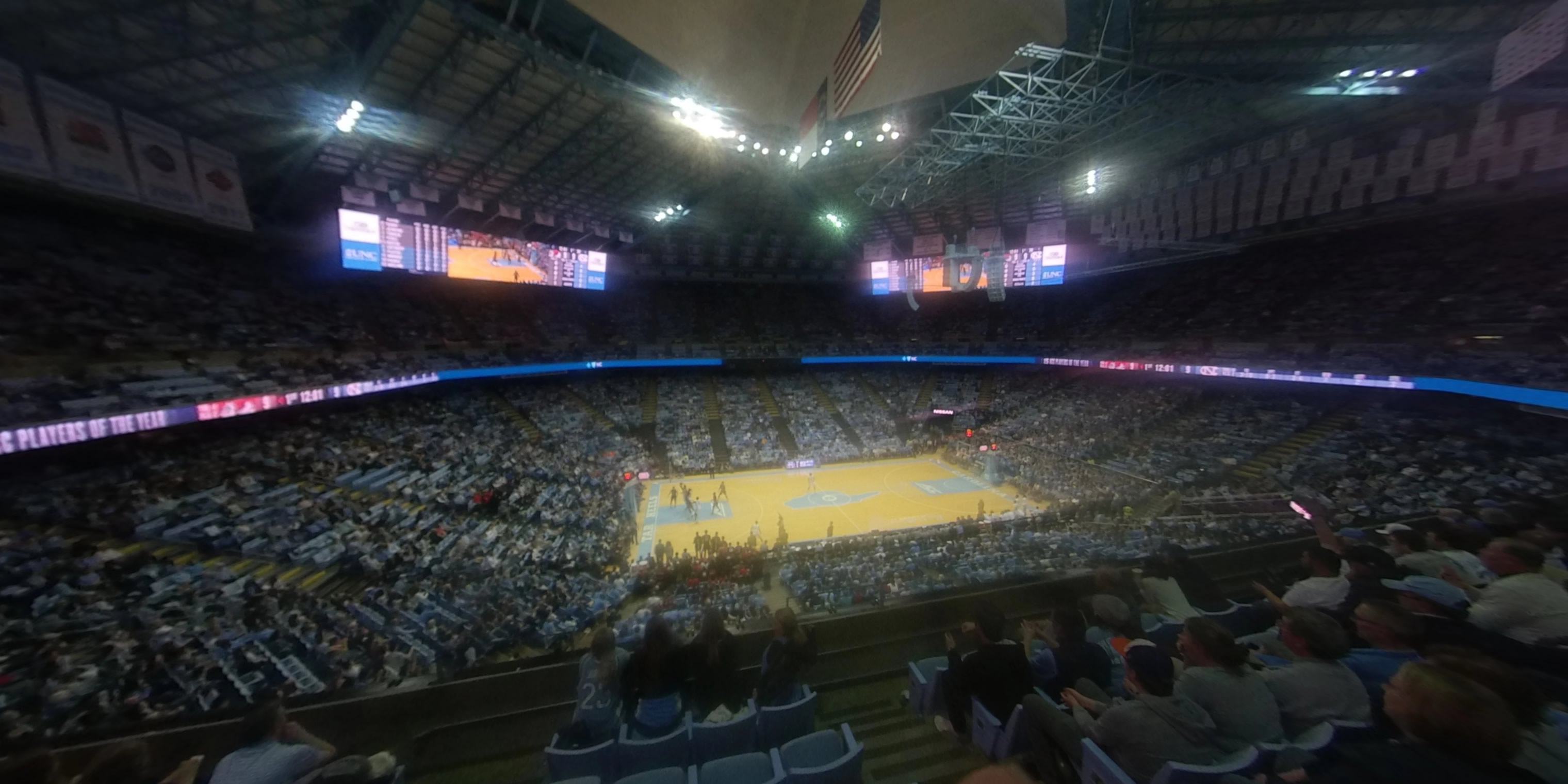 section 206 panoramic seat view  - dean smith center
