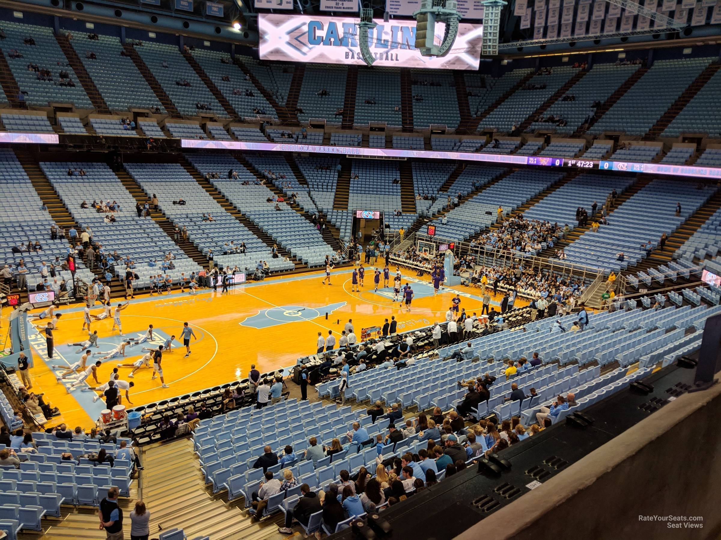section 206, row c seat view  - dean smith center