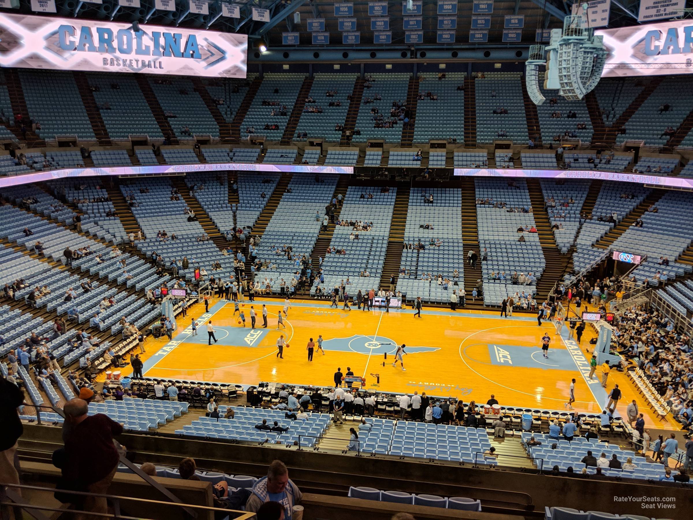 section 209, row i seat view  - dean smith center