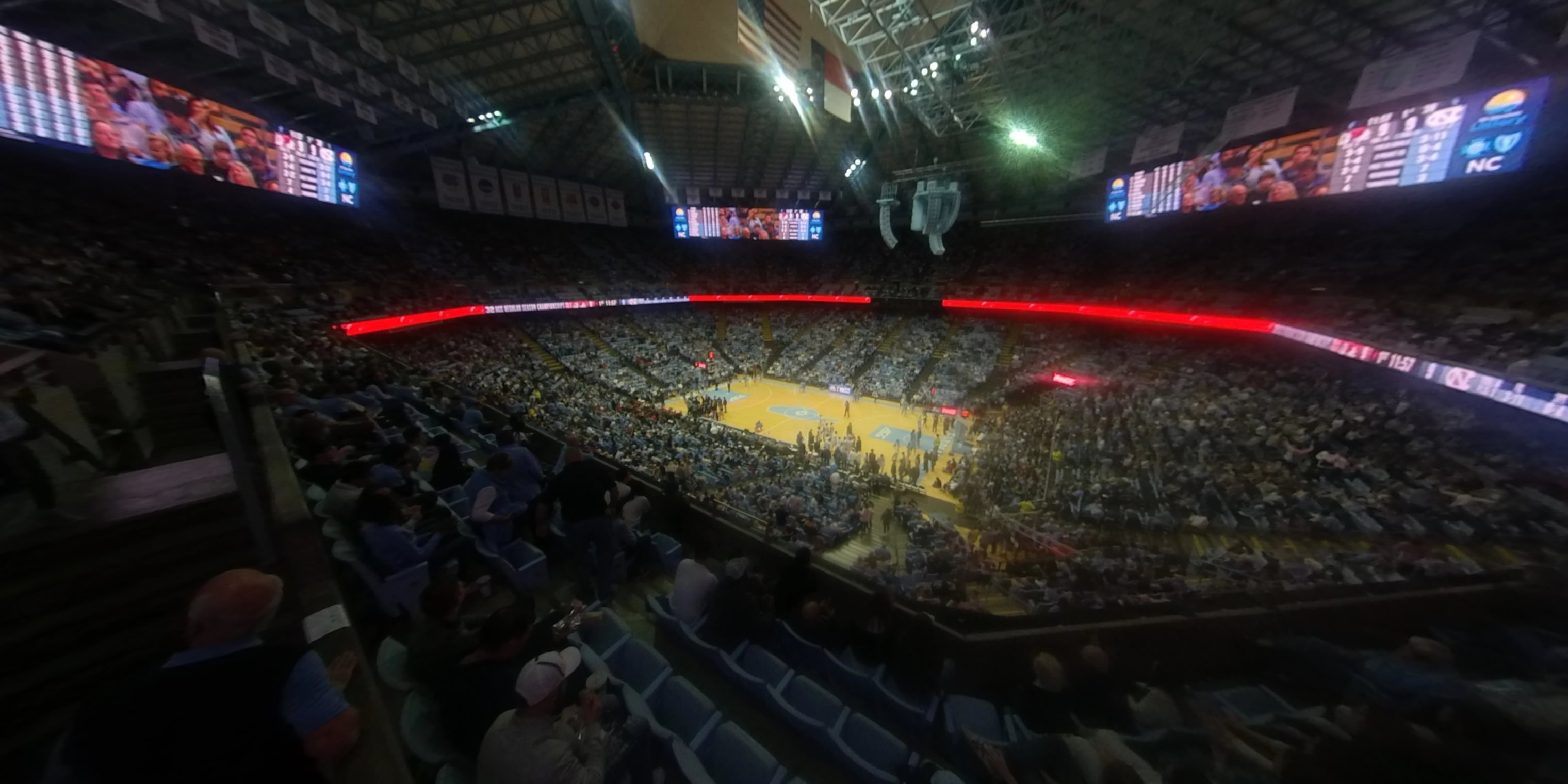 section 210 panoramic seat view  - dean smith center