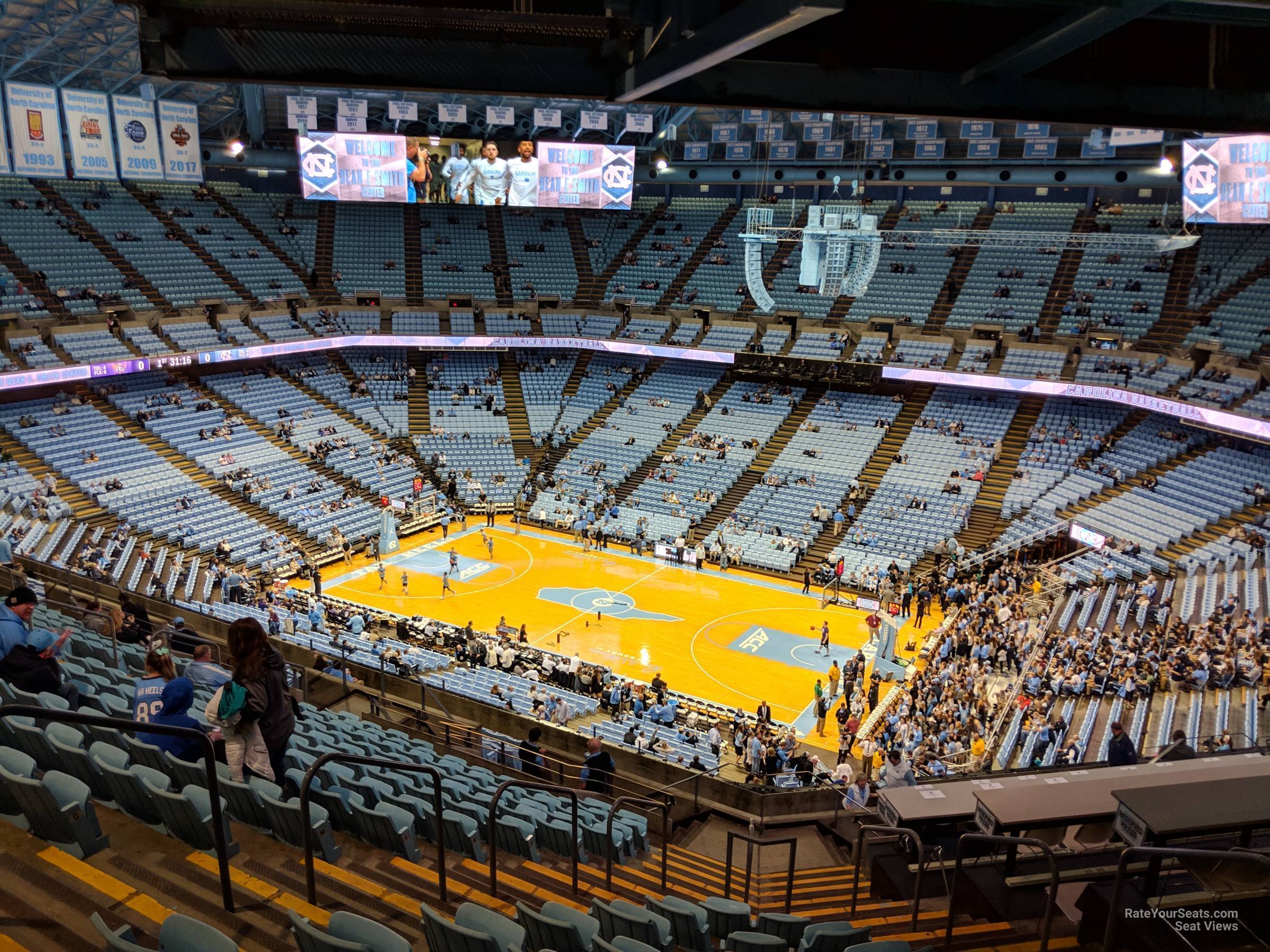 section 211a, row s seat view  - dean smith center
