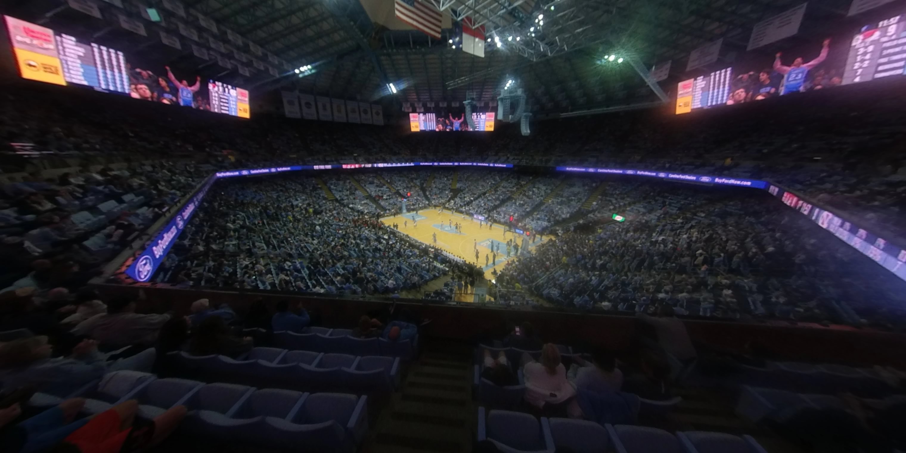 section 213 panoramic seat view  - dean smith center
