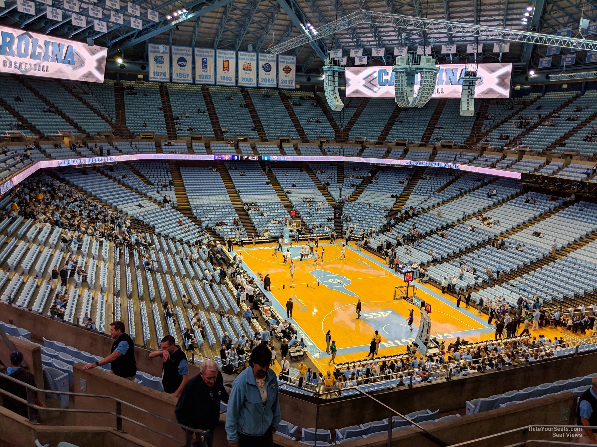 section 214a, row i seat view  - dean smith center