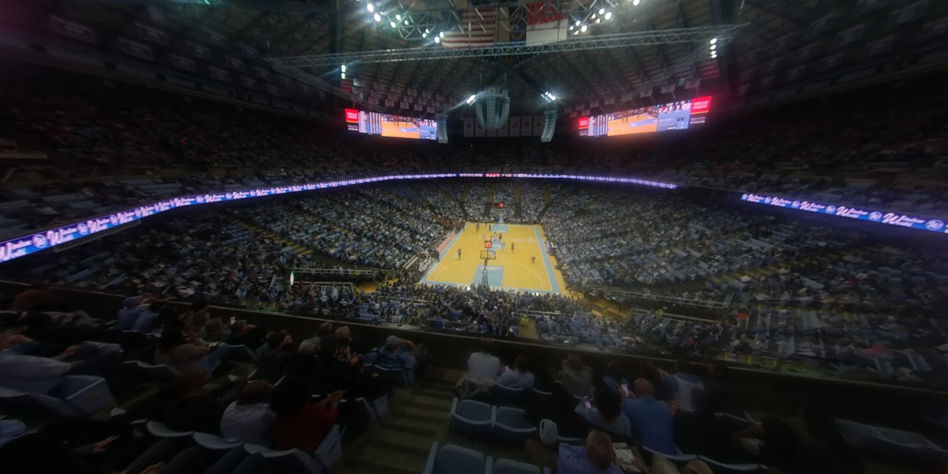 section 217 panoramic seat view  - dean smith center