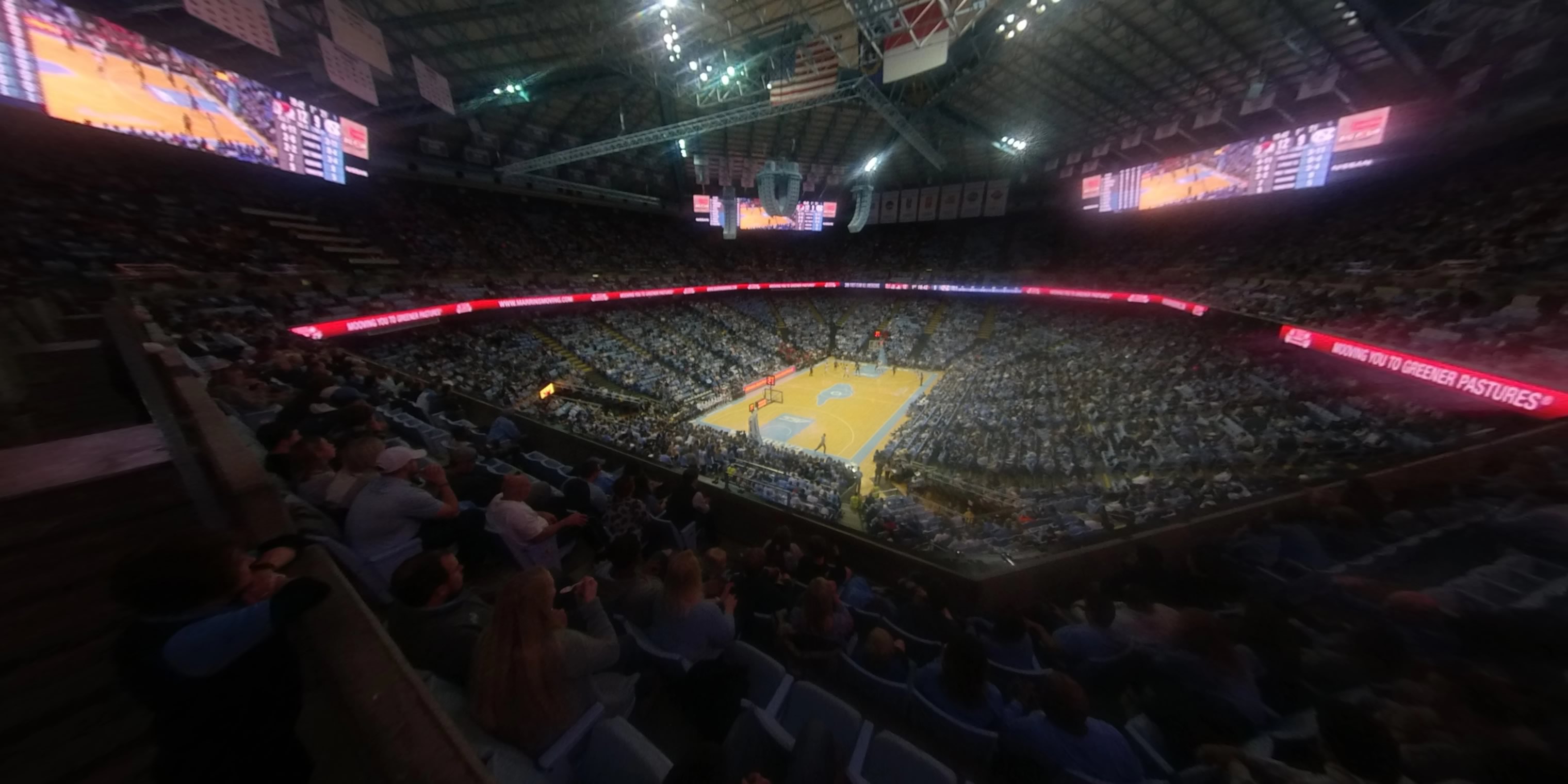 section 219 panoramic seat view  - dean smith center