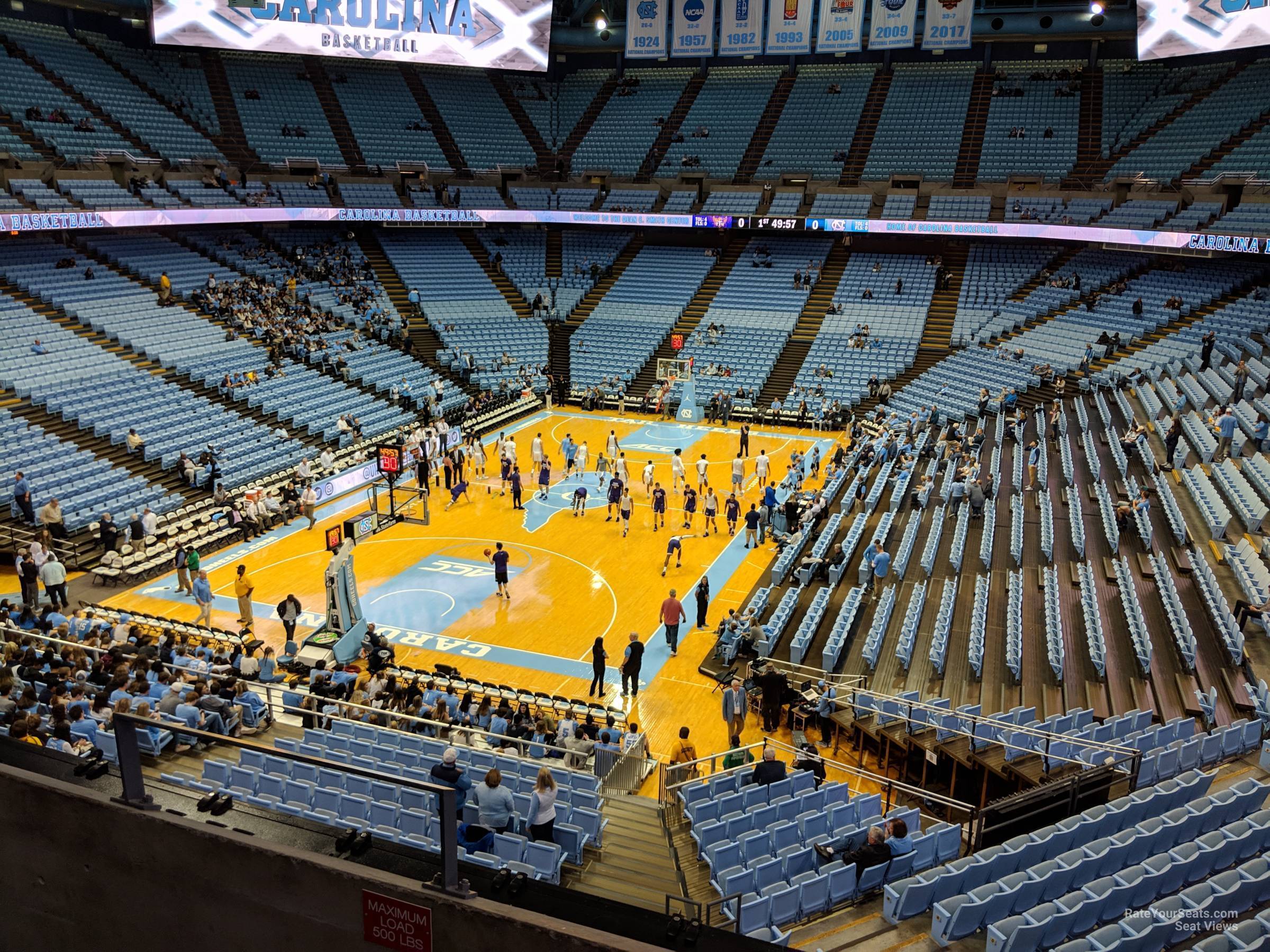 section 219, row c seat view  - dean smith center
