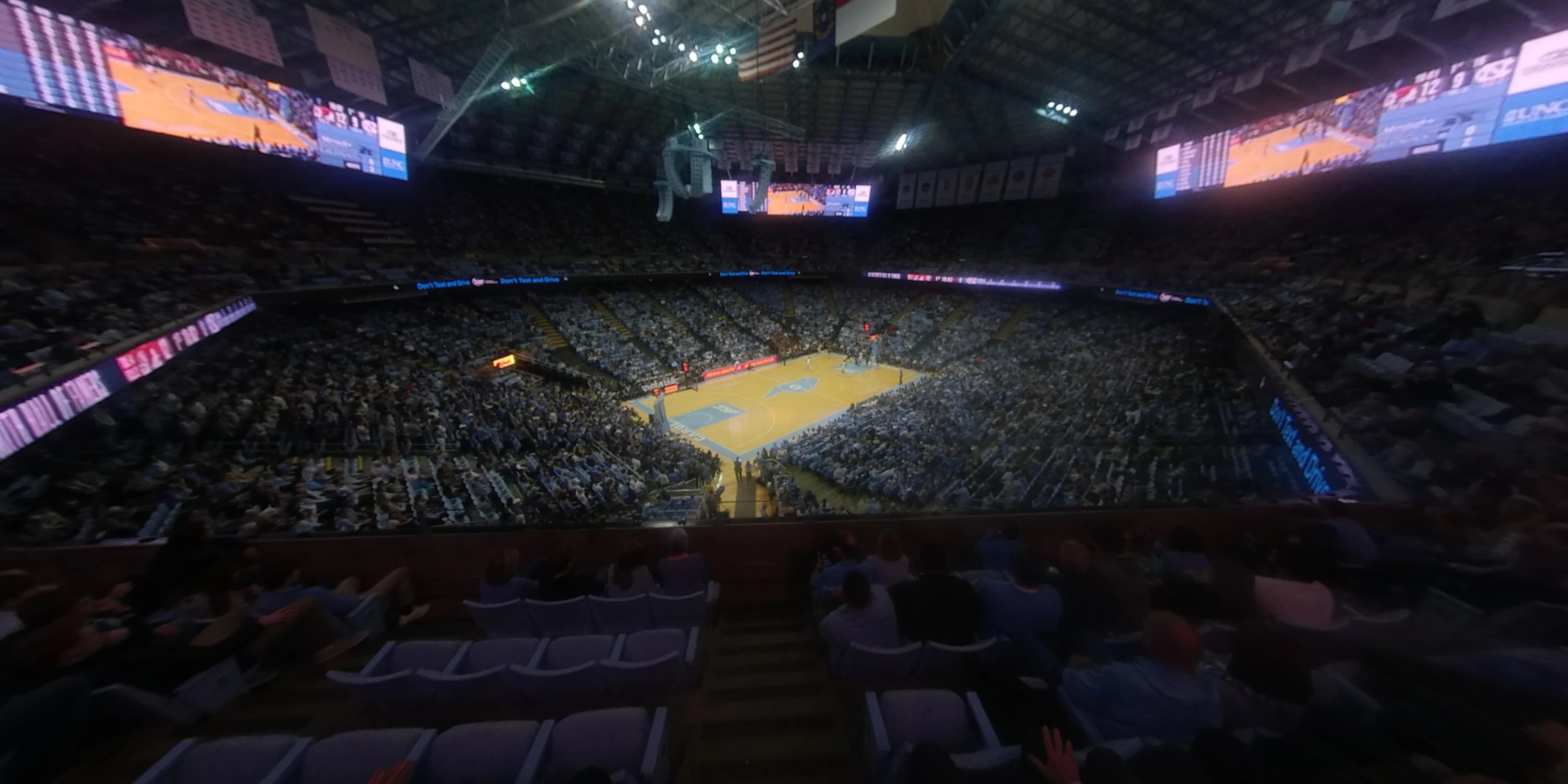 section 220 panoramic seat view  - dean smith center