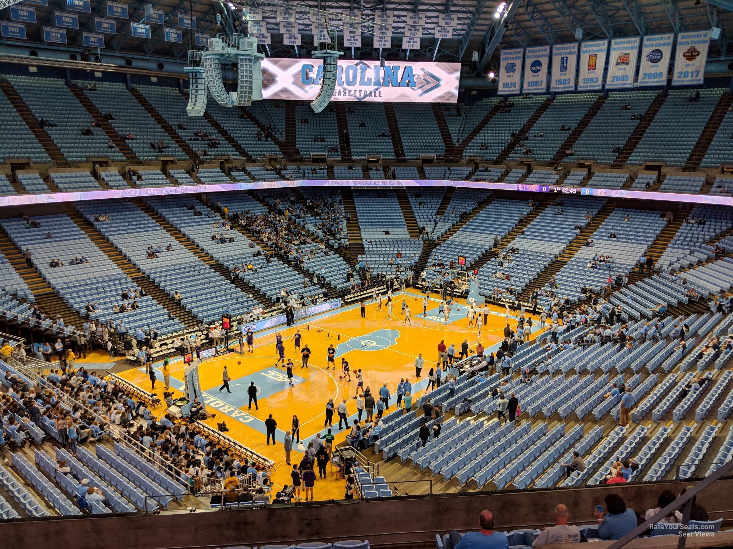 section 221, row i seat view  - dean smith center