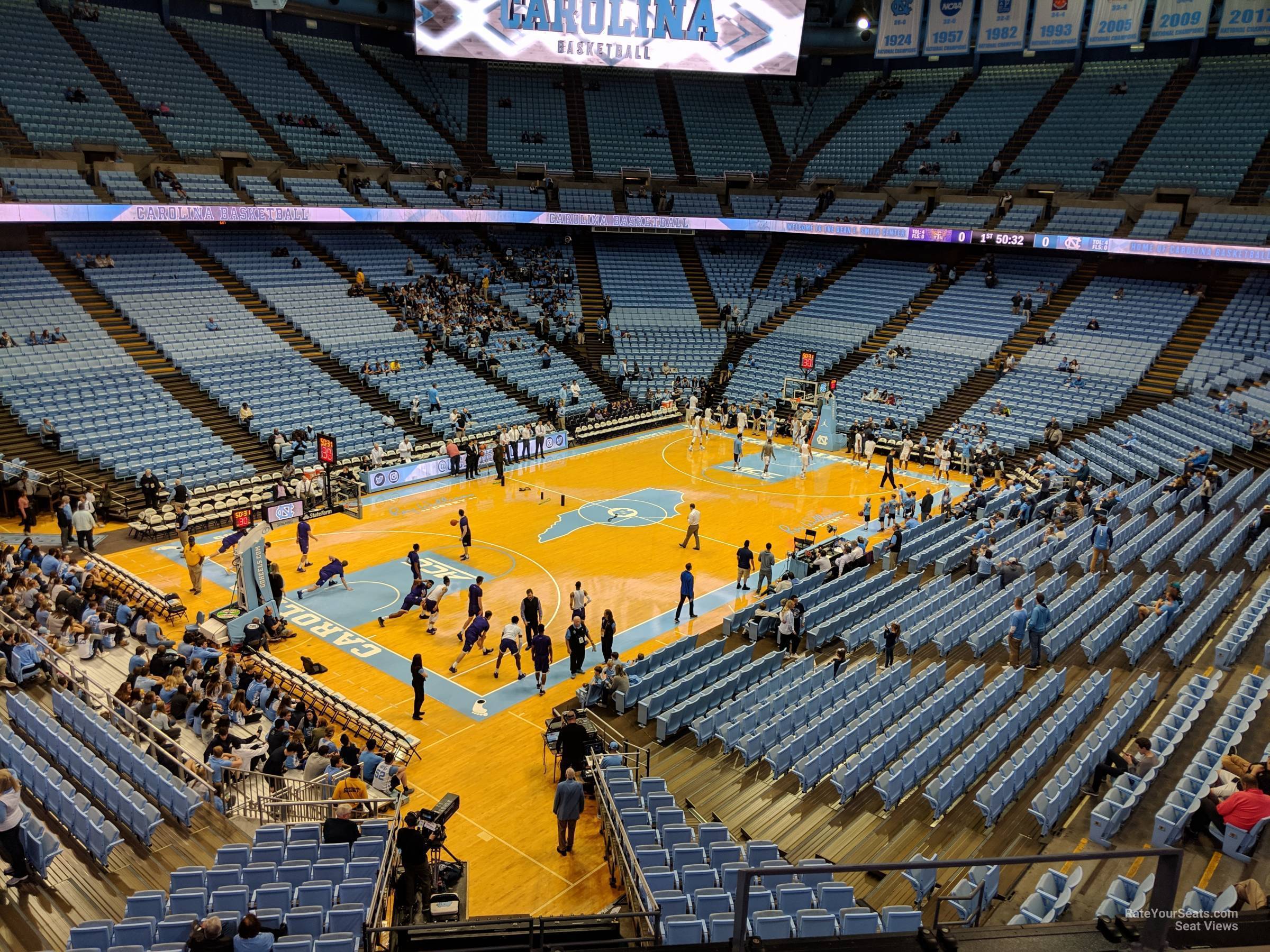 section 222, row c seat view  - dean smith center