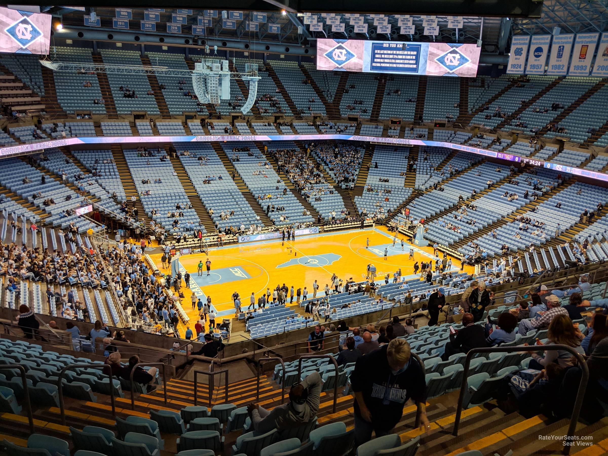 section 222a, row s seat view  - dean smith center