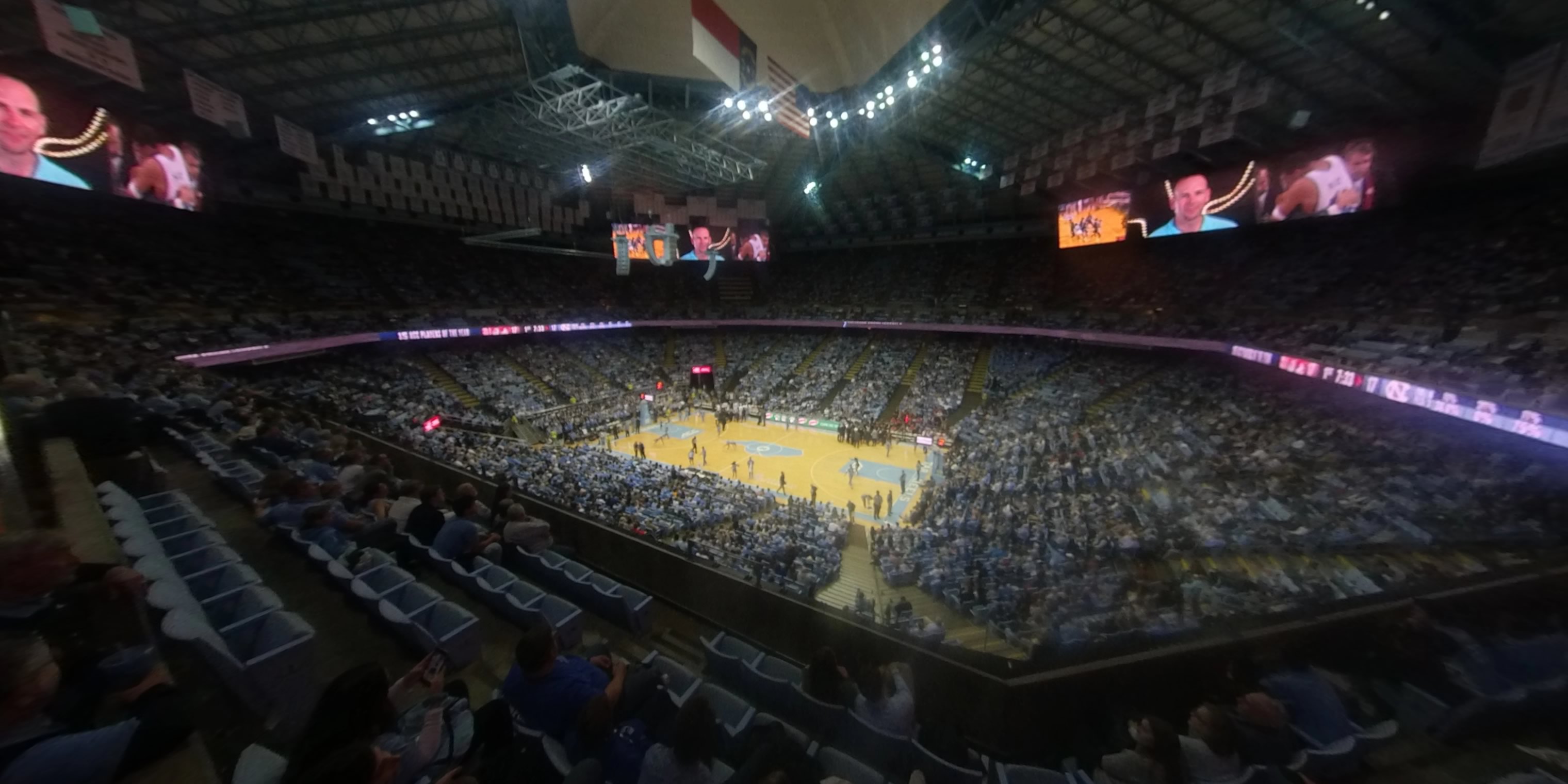 section 227 panoramic seat view  - dean smith center